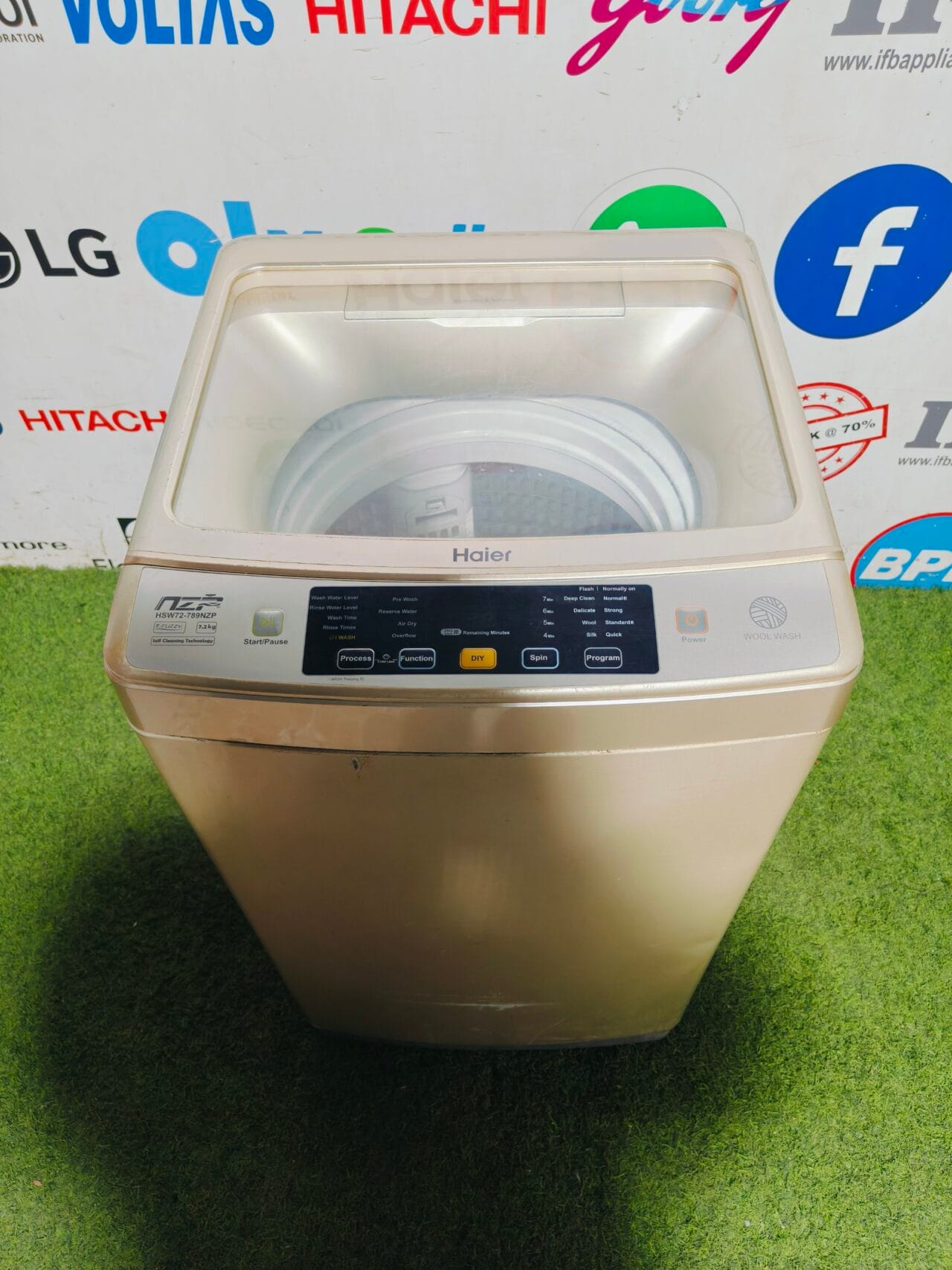 haier wool wash nzp self cleaning technology 7.2 kg gold in colour fully automatic top load washing machine - Image 2