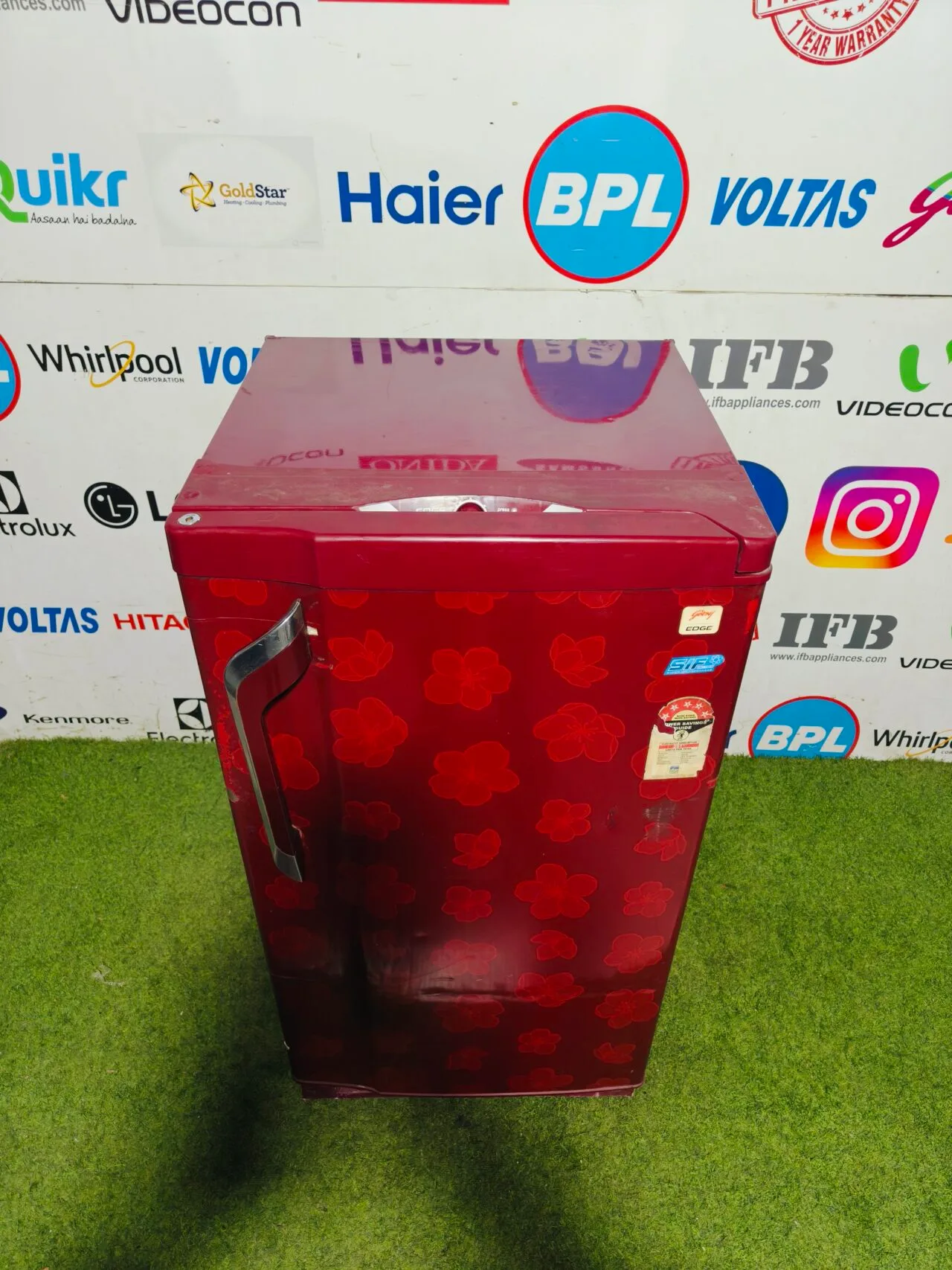 godrej edge 5 star energy rating inbuilt stabilizer red flower model 190 ltr single door refrigerator - Image 2
