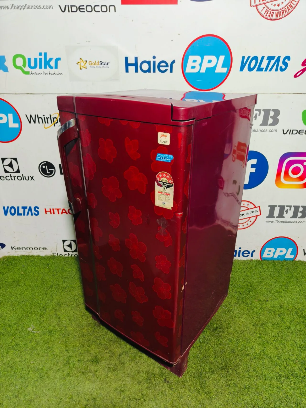 godrej edge 5 star energy rating inbuilt stabilizer red flower model 190 ltr single door refrigerator - Image 4