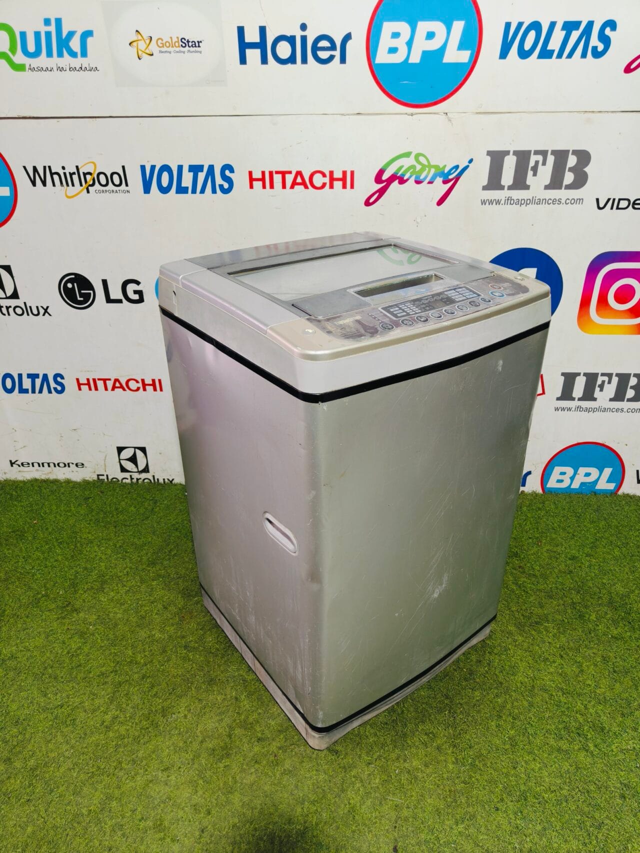 LG fuzzy logic turbo drum 6.2 kg steel finish fully automatic top load washing machine - Image 5