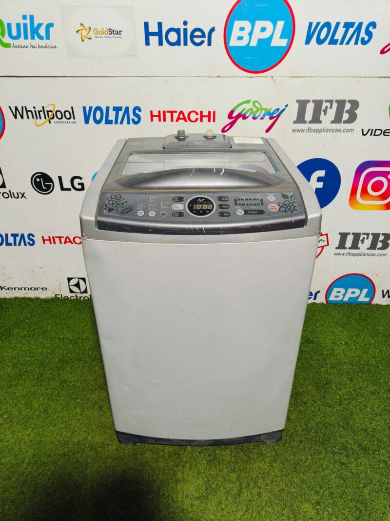 Samsung diamond drum ag+ silver wash technology 10.5 kg big fully automatic top load washing machine (Refurbished)