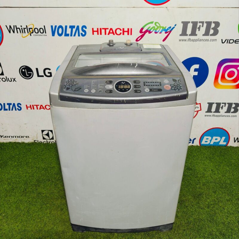 Samsung diamond drum ag+ silver wash technology 10.5 kg big fully automatic top load washing machine (Refurbished)