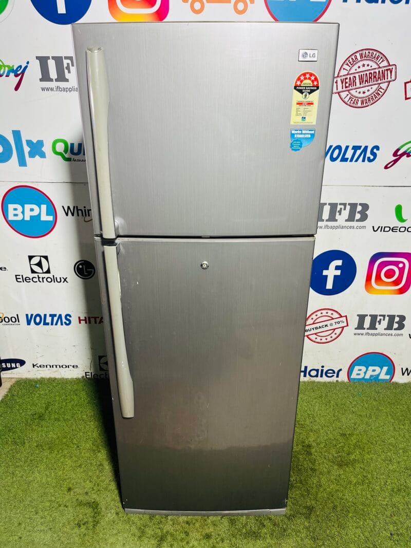 Lg 5 star energy rating inbuilt stabiliser grey in colour big 350 ltr gently used double door refrigerator