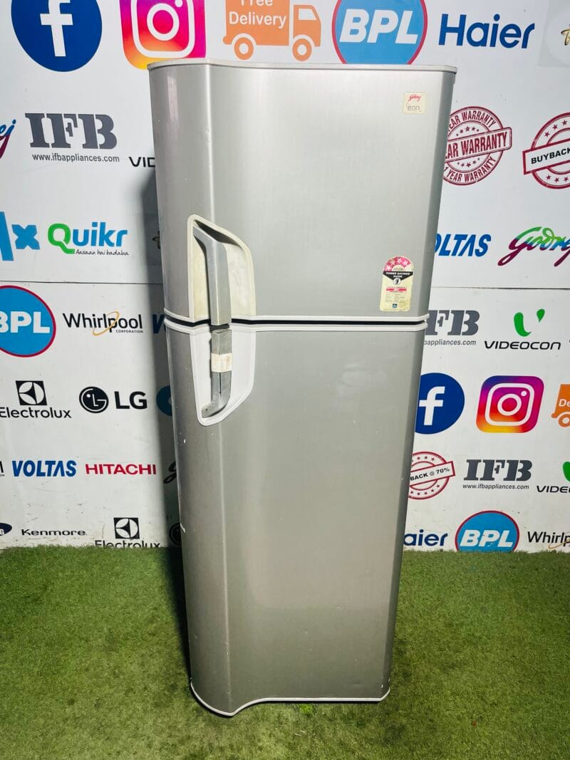 Godrej eon 4 star energy rating inbuilt stabiliser silver in colour 350 ltr double door refrigerator