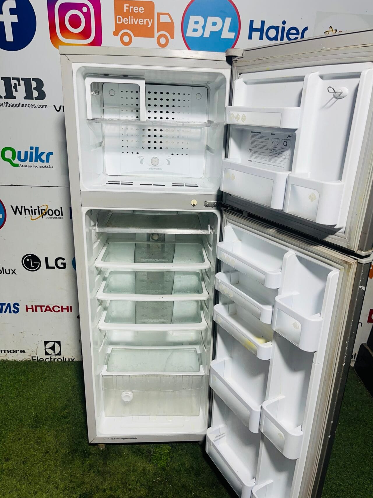 Godrej eon 4 star energy rating inbuilt stabiliser silver in colour 350 ltr double door refrigerator - Image 2