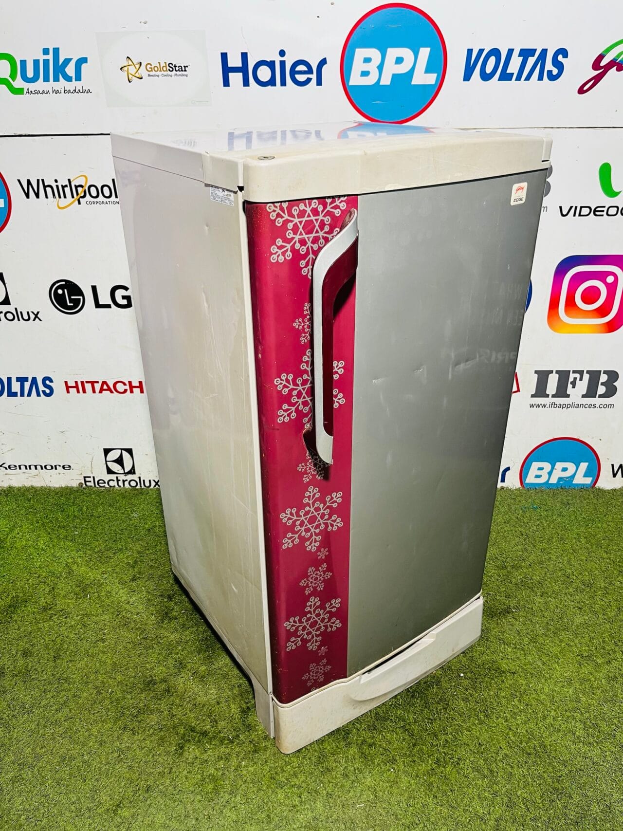 Godrej edge 5 star energy rating inbuilt stabiliser double colour with base stand and onion tray 190 ltr used single door fridge - Image 5