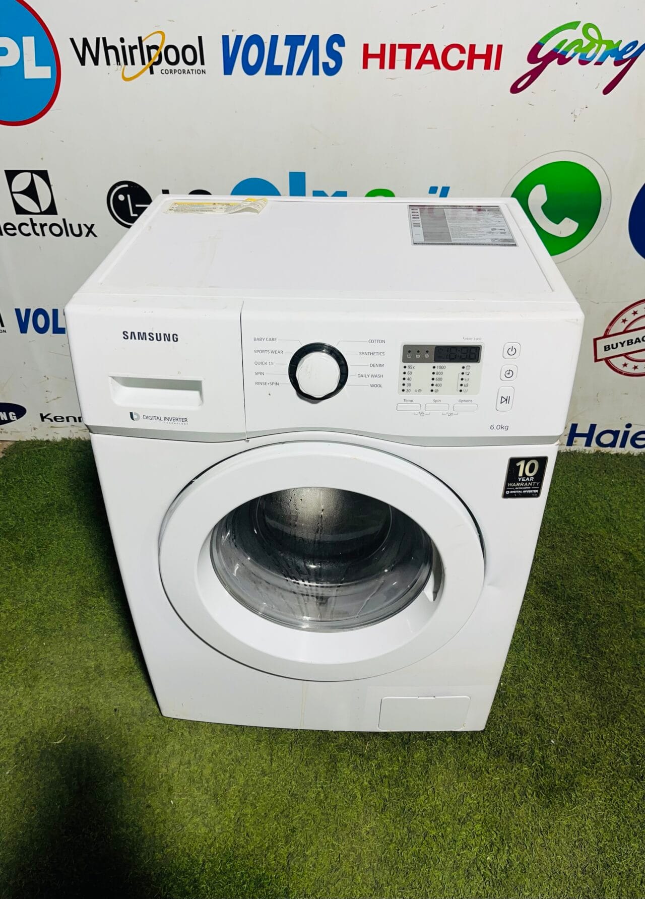 Samsung digital inverter white in colour 6 kg gently used fully automatic front load washing machine - Image 2