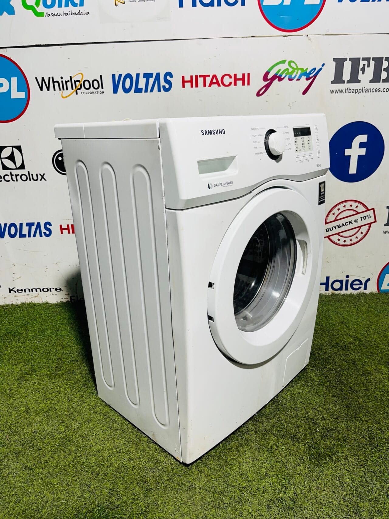 Samsung digital inverter white in colour 6 kg gently used fully automatic front load washing machine - Image 4