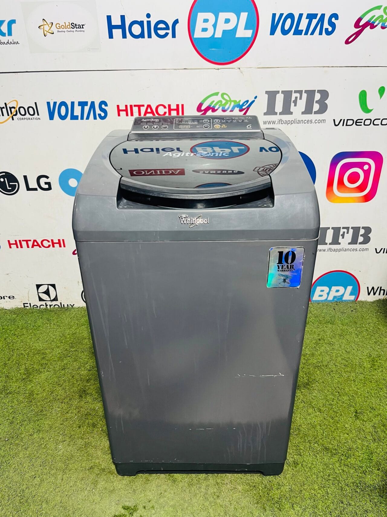 Whirlpool 6th sense agitronic with auto tub clean and auto restart 7.2 kg fully automatic top load washing machine