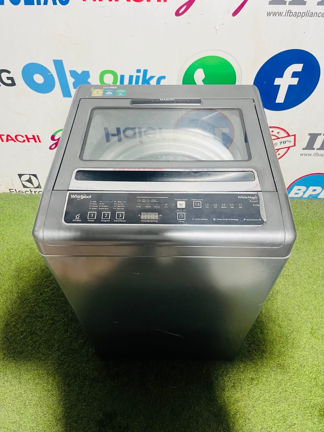 Whirlpool 123 white magic royale with smart sensors and zero pressure fill technology 6.2 kg fully automatic top load washing machine - Image 2