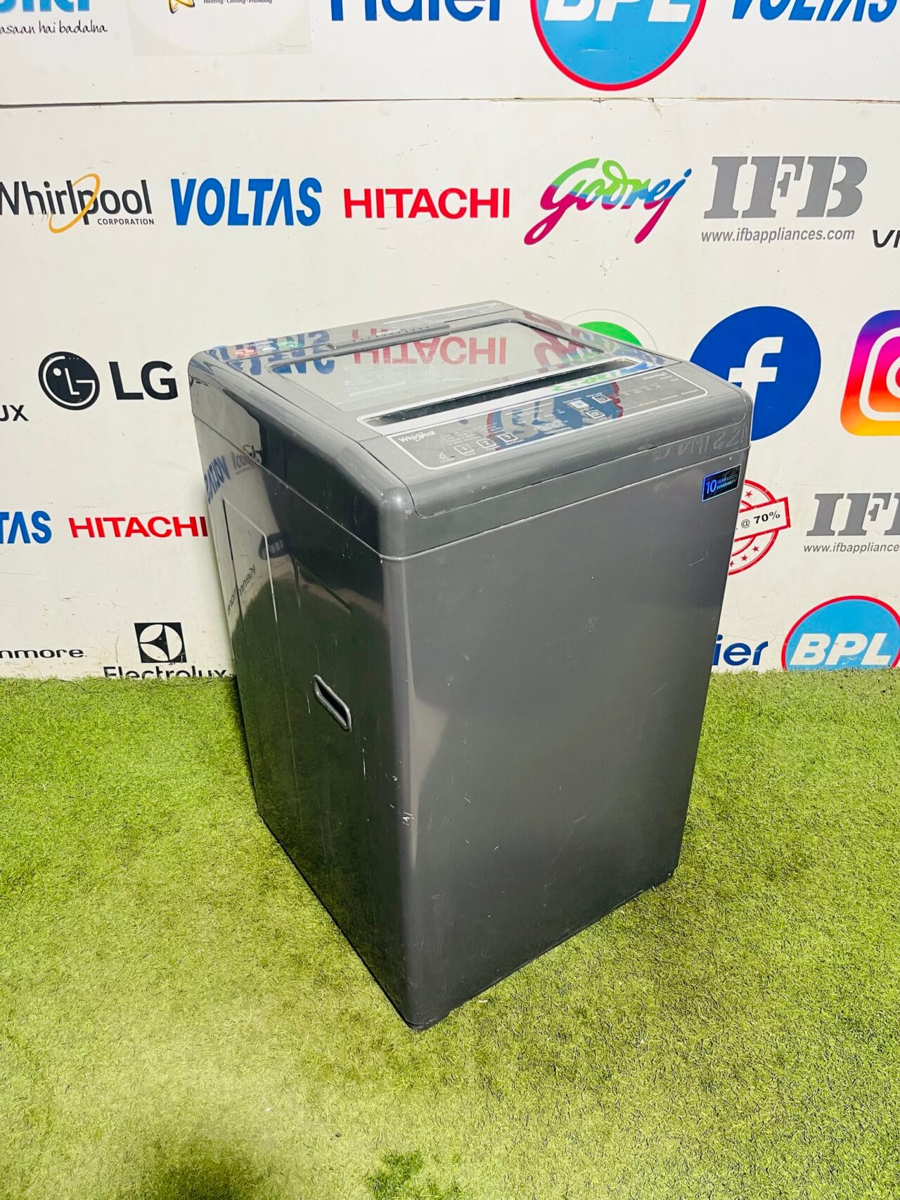 Whirlpool max dry white magic premier with auto tub clean and auto restart 6.5 kg gently used fully automatic top load washing machine - Image 4