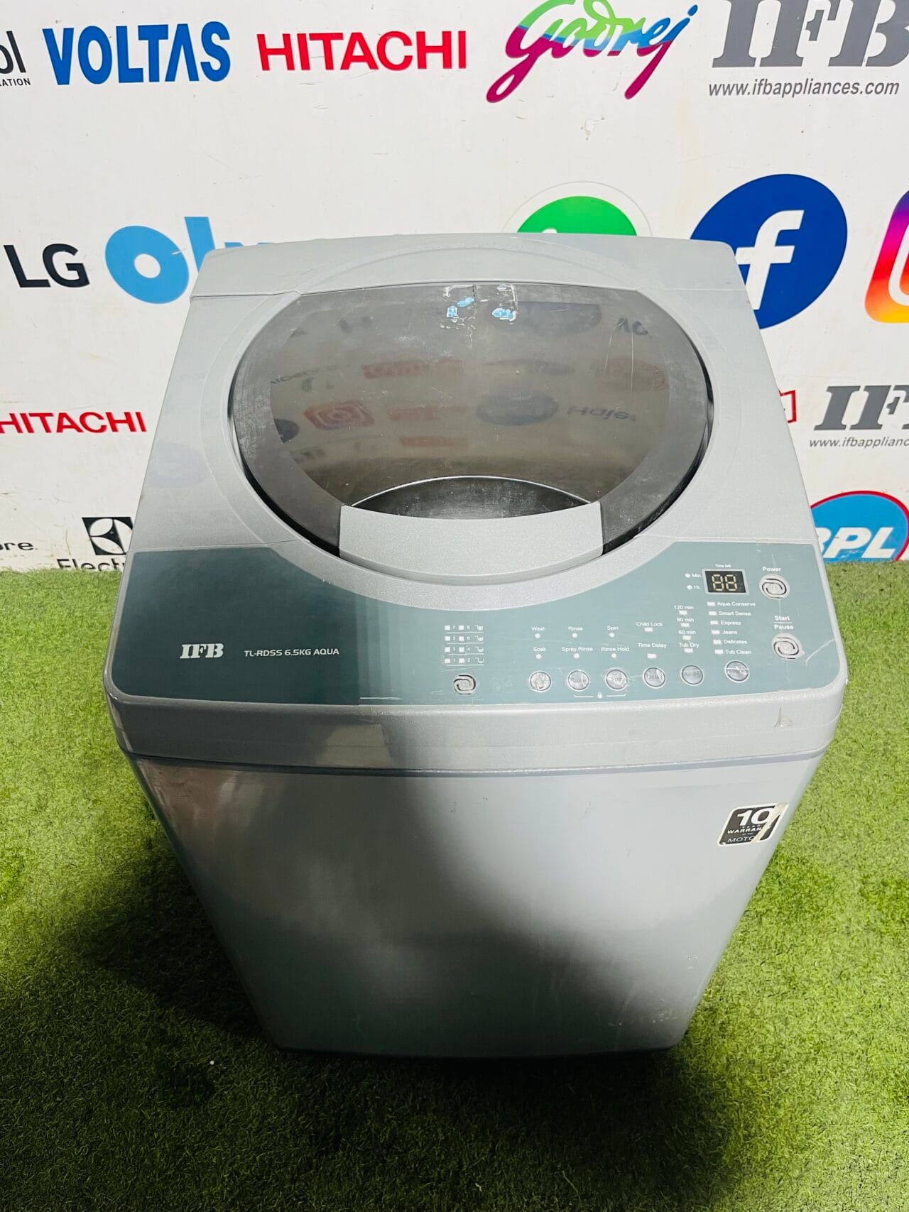 IFB aqua grey in colour 6.5 kg gently used fully automatic top load washing machine - Image 2