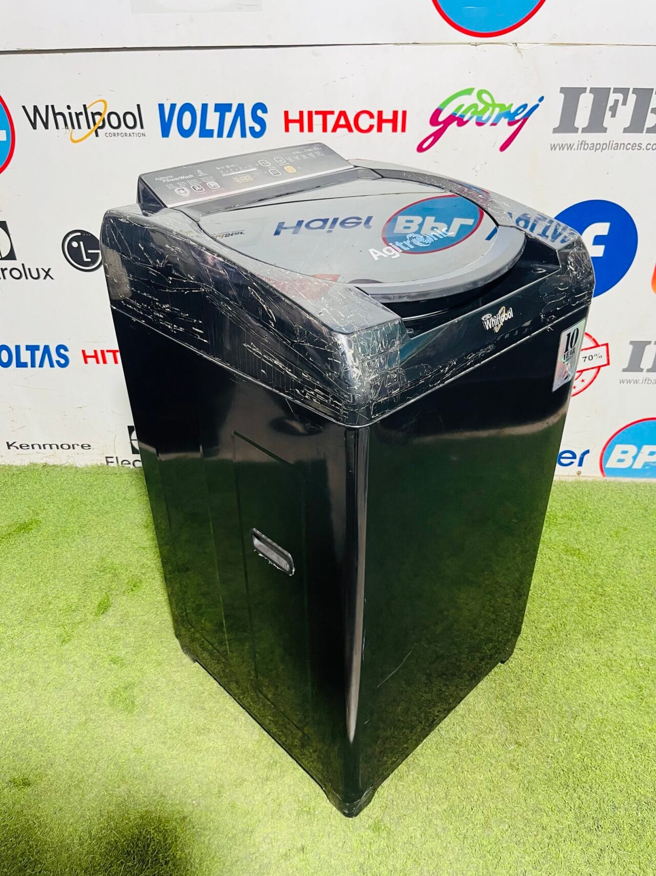 Whirlpool agitronic power wash with auto restart and auto tub clean 7.2 kg black in colour fully automatic top load washing machine - Image 4