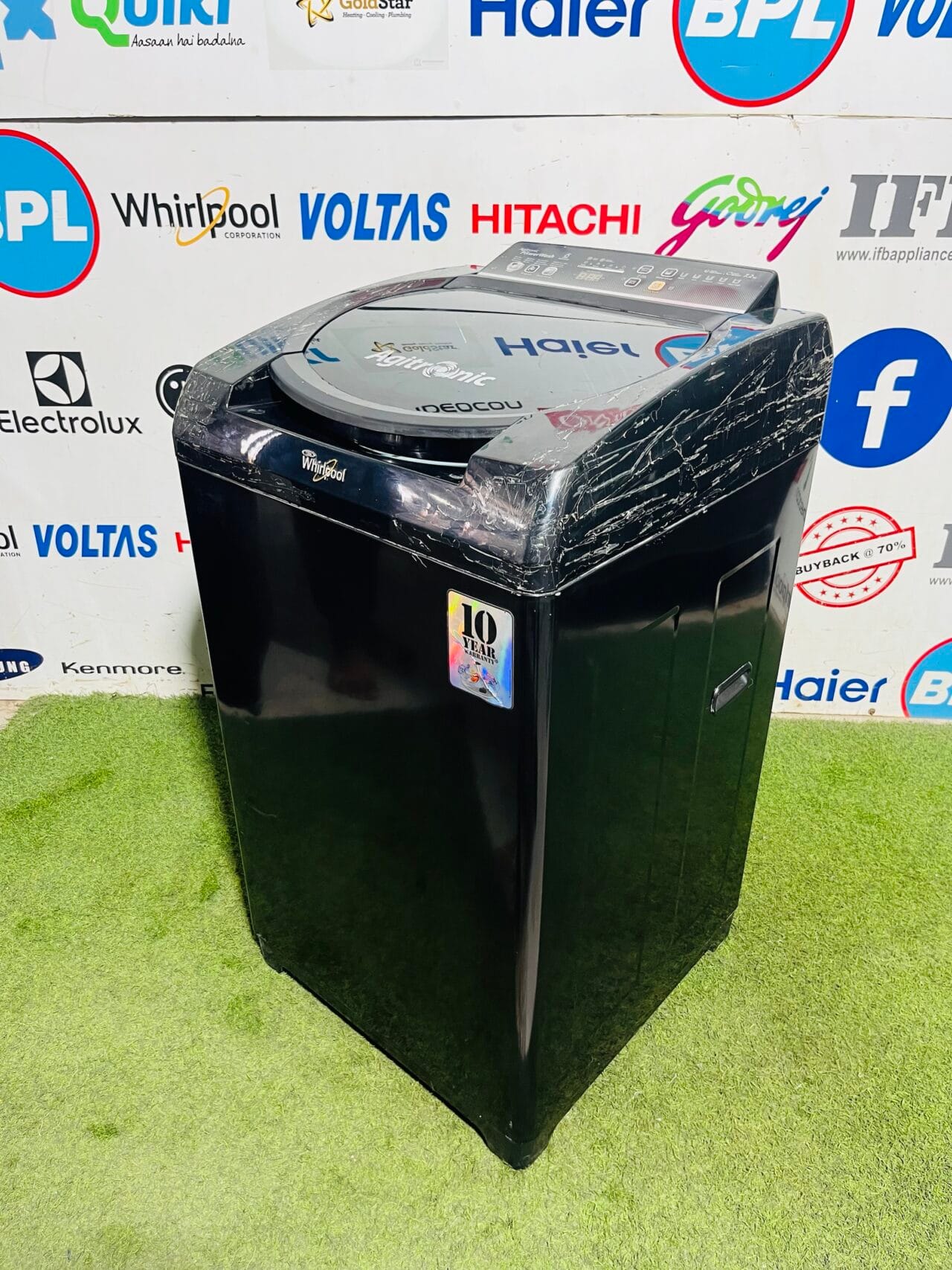 Whirlpool agitronic power wash with auto restart and auto tub clean 7.2 kg black in colour fully automatic top load washing machine - Image 5