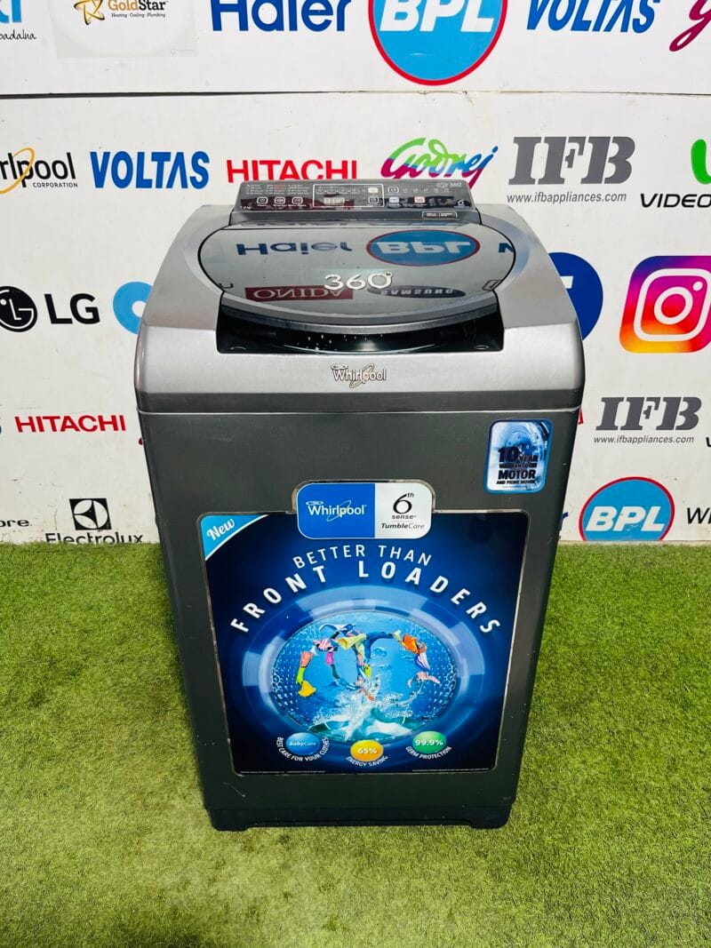 Whirlpool 360 World Series 6th sense  tumble wash 7.2 kg like new in condition fully automatic top load washing machine