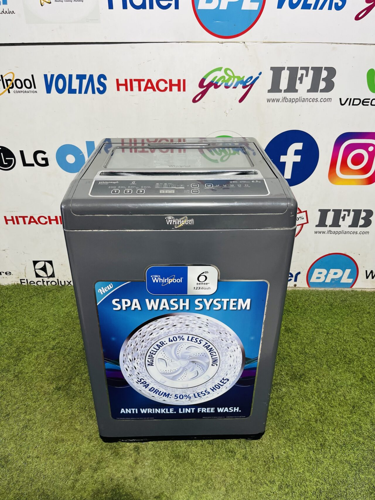 Whirlpool white magic premier with spa wash system and max dry 6.5 kg fully automatic gently used top load washing machine