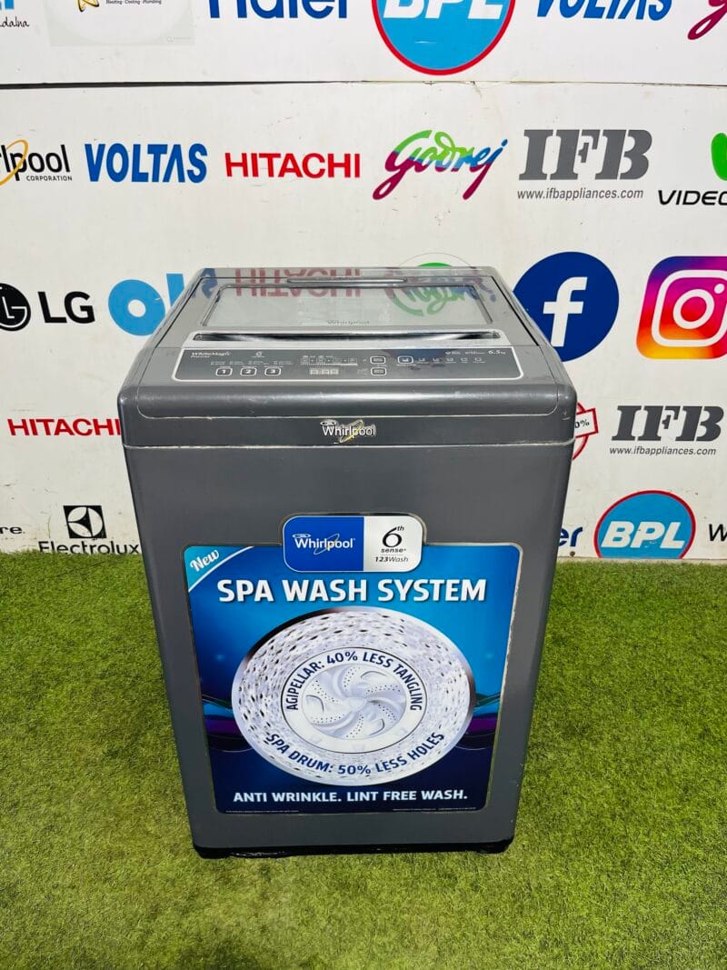 Whirlpool white magic premier with spa wash system and max dry 6.5 kg fully automatic gently used top load washing machine