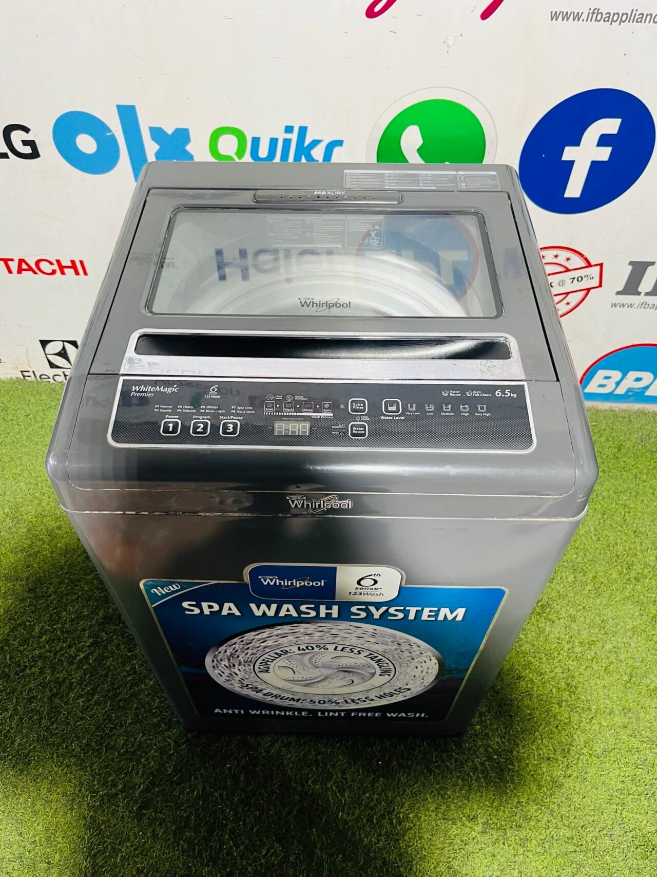 Whirlpool white magic premier with spa wash system and max dry 6.5 kg fully automatic gently used top load washing machine - Image 2