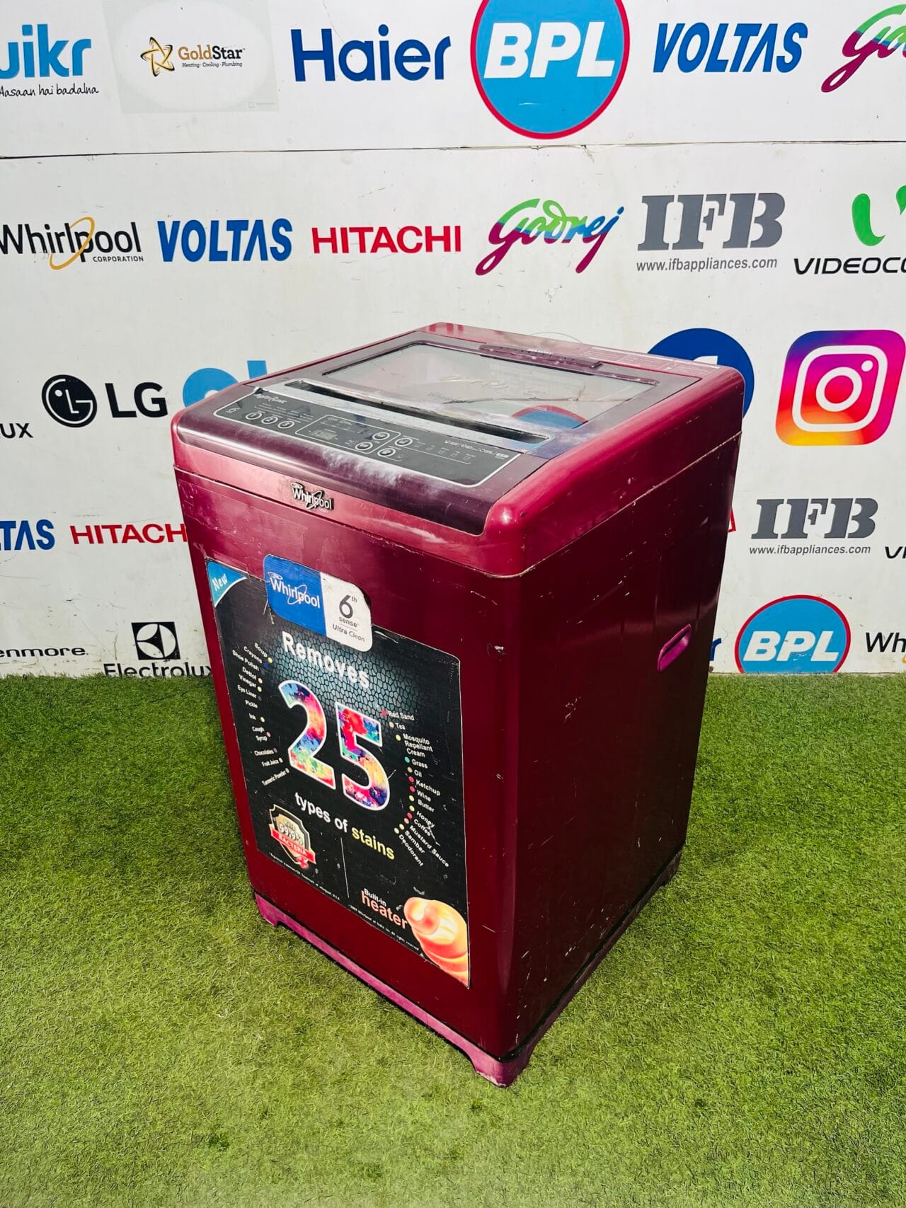 Whirlpool 6th sense agitronic max dry 6.5 kg with auto restart and auto tub clean maroon in colour fully automatic top load washing machine - Image 5
