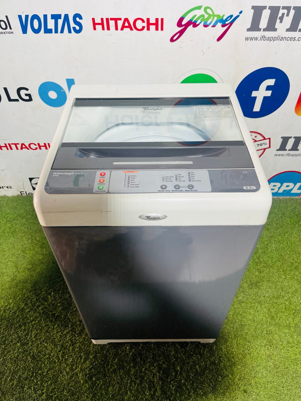 Whirlpool 123 white magic with auto restart 6.5 kg fully automatic top load washing machine - Image 2