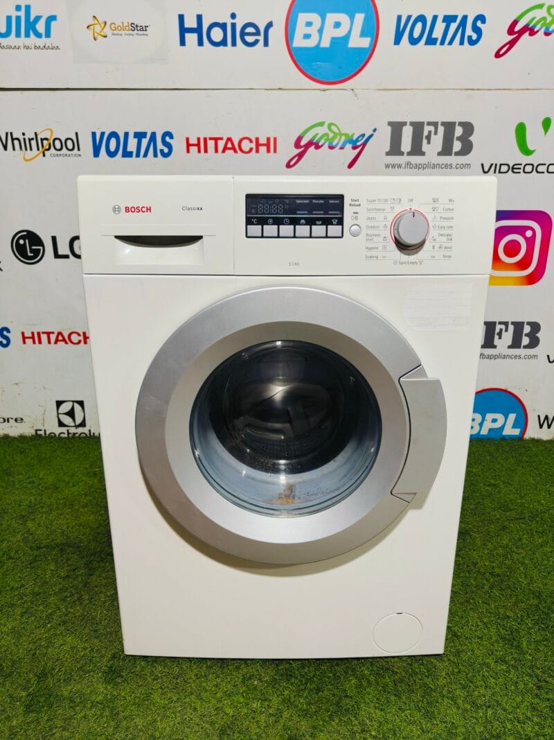 Bosch classic xx 5.5 kg white in colour with digital time display gently used fully automatic front load washing machine