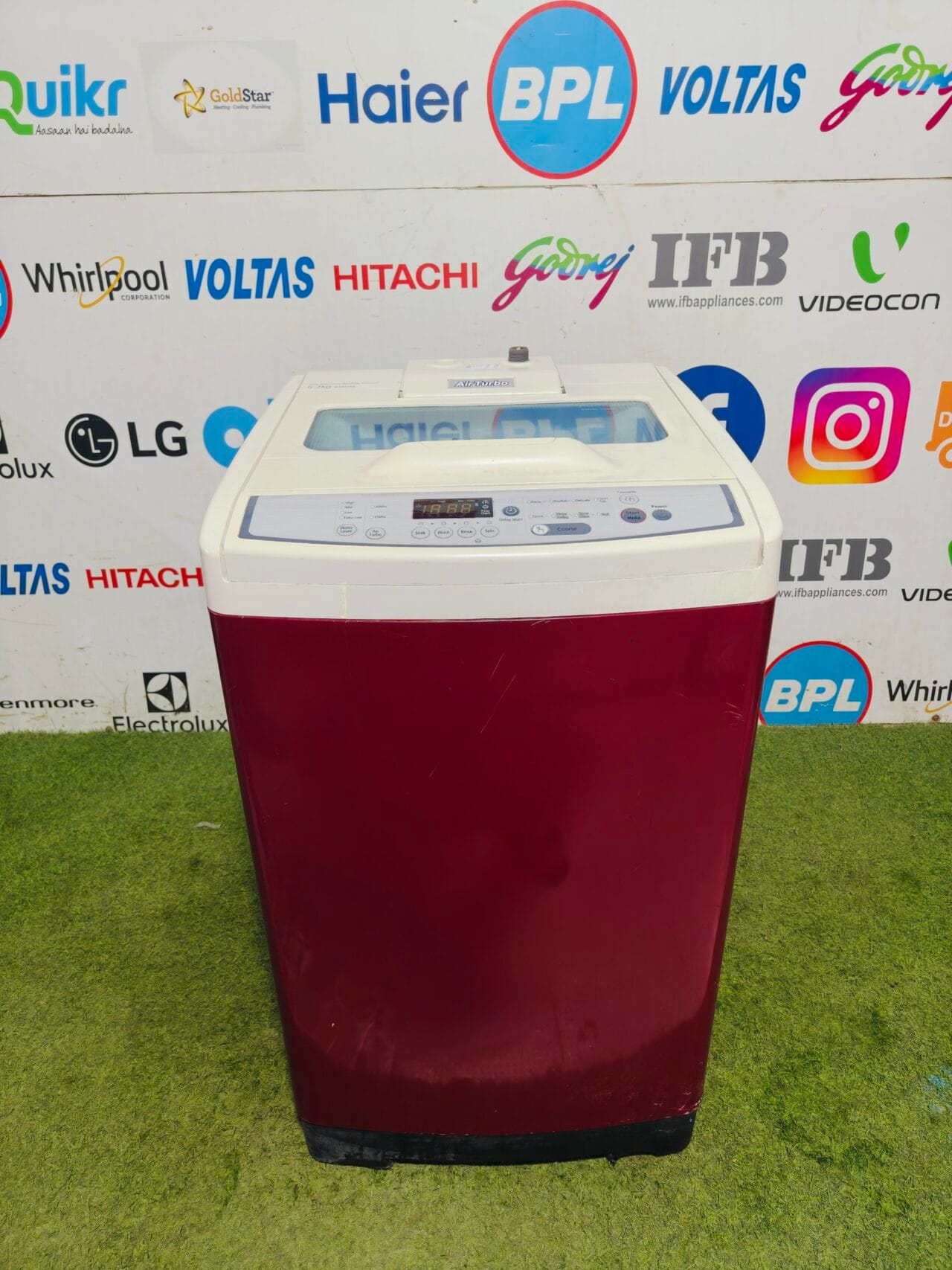 Samsung air turbo 6.2kg red and white in colour fully automatic top load washing machine