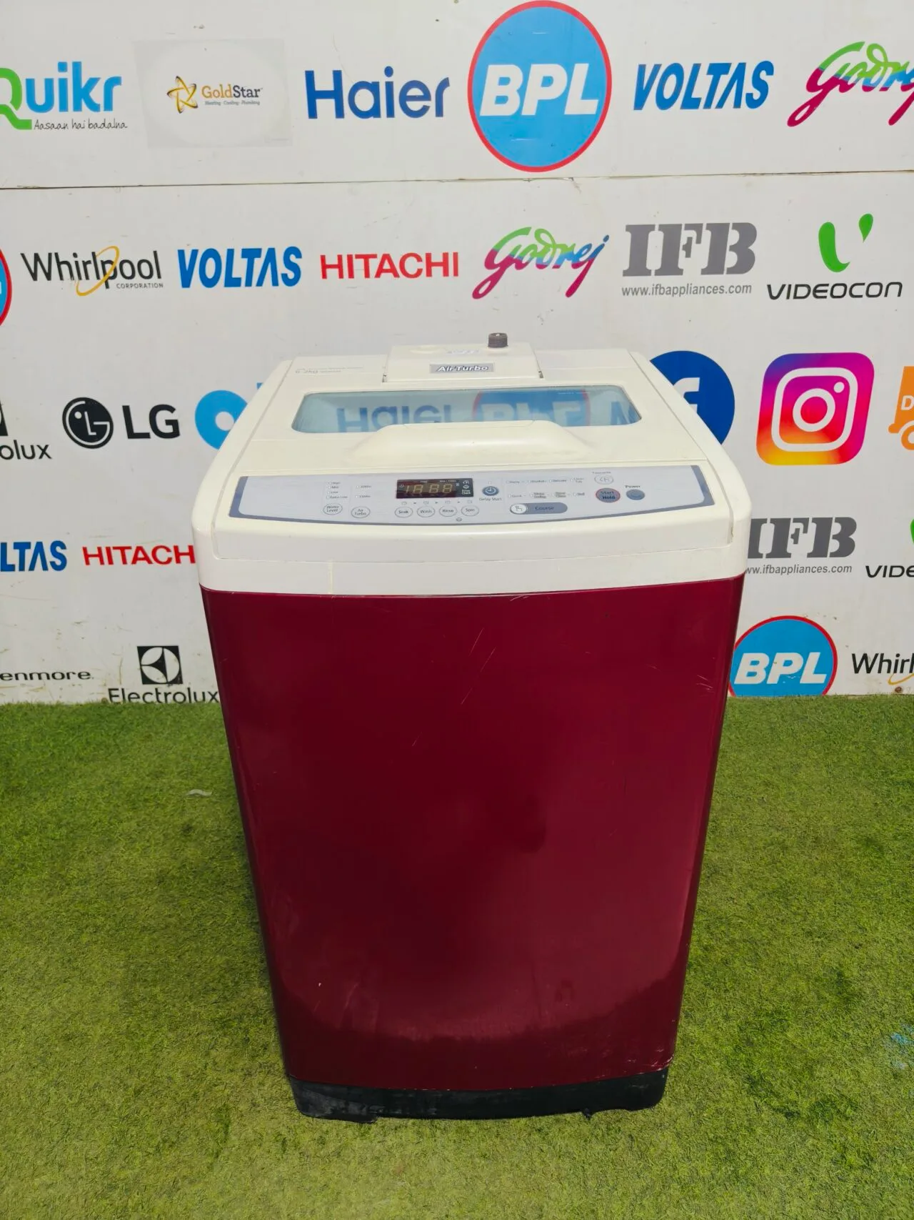 Samsung air turbo 6.2kg red and white in colour fully automatic top load washing machine
