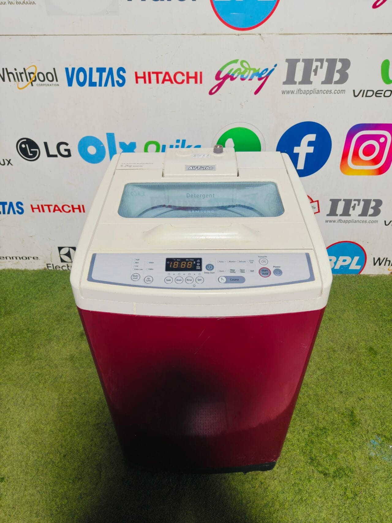 Samsung air turbo 6.2kg red and white in colour fully automatic top load washing machine - Image 2