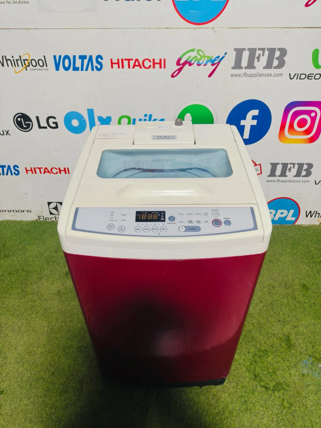 Samsung air turbo 6.2kg red and white in colour fully automatic top load washing machine - Image 2