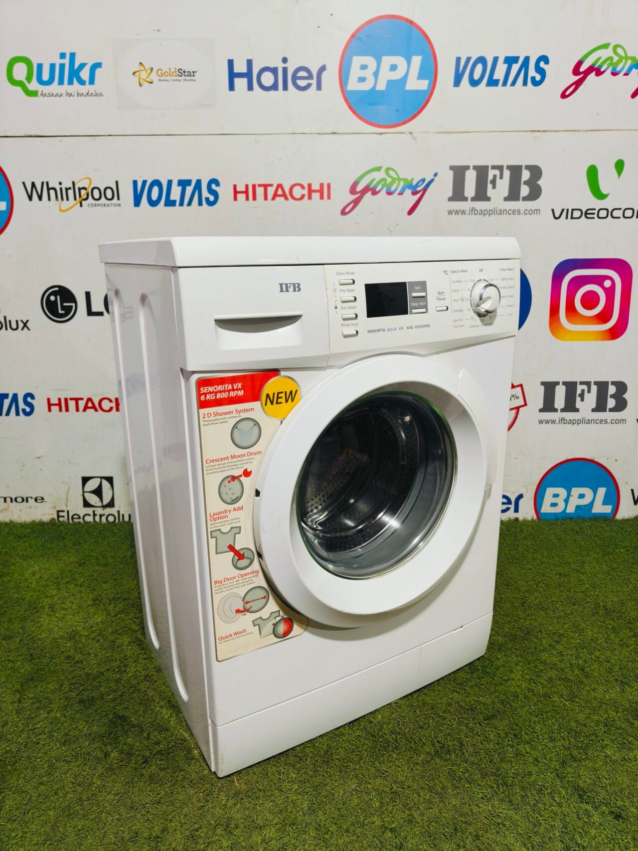 IFB senorita aqua vx white in colour with digital display 6 kg fully automatic gently used front load washing machine - Image 4