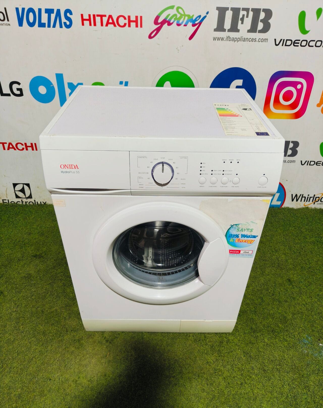 onida hydro plus 55 white in colour fully automatic front load washing machine - Image 2