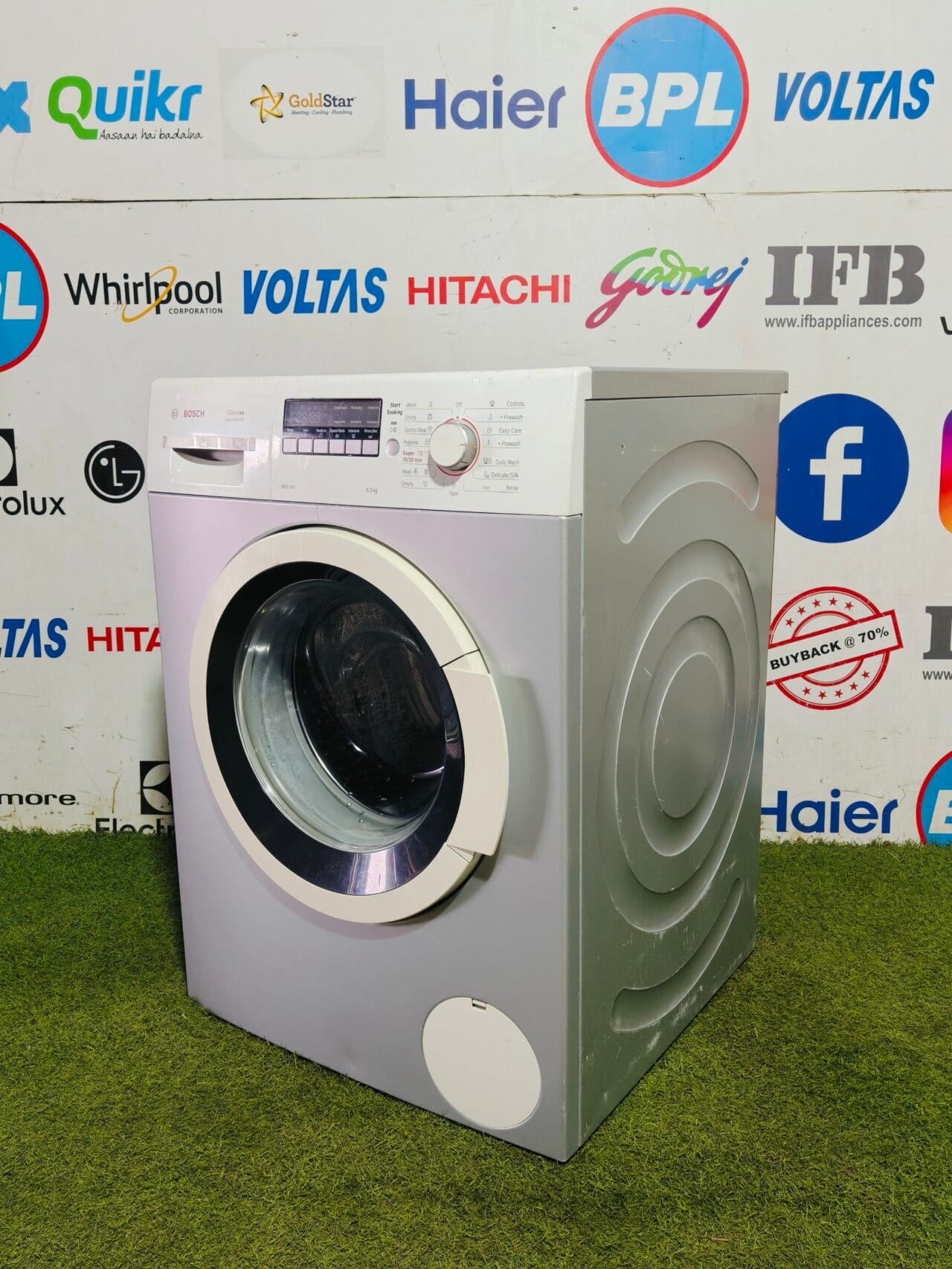 Bosch classic speed pluse 6 kg white and silver in colour fully automatic front load washing machine - Image 5