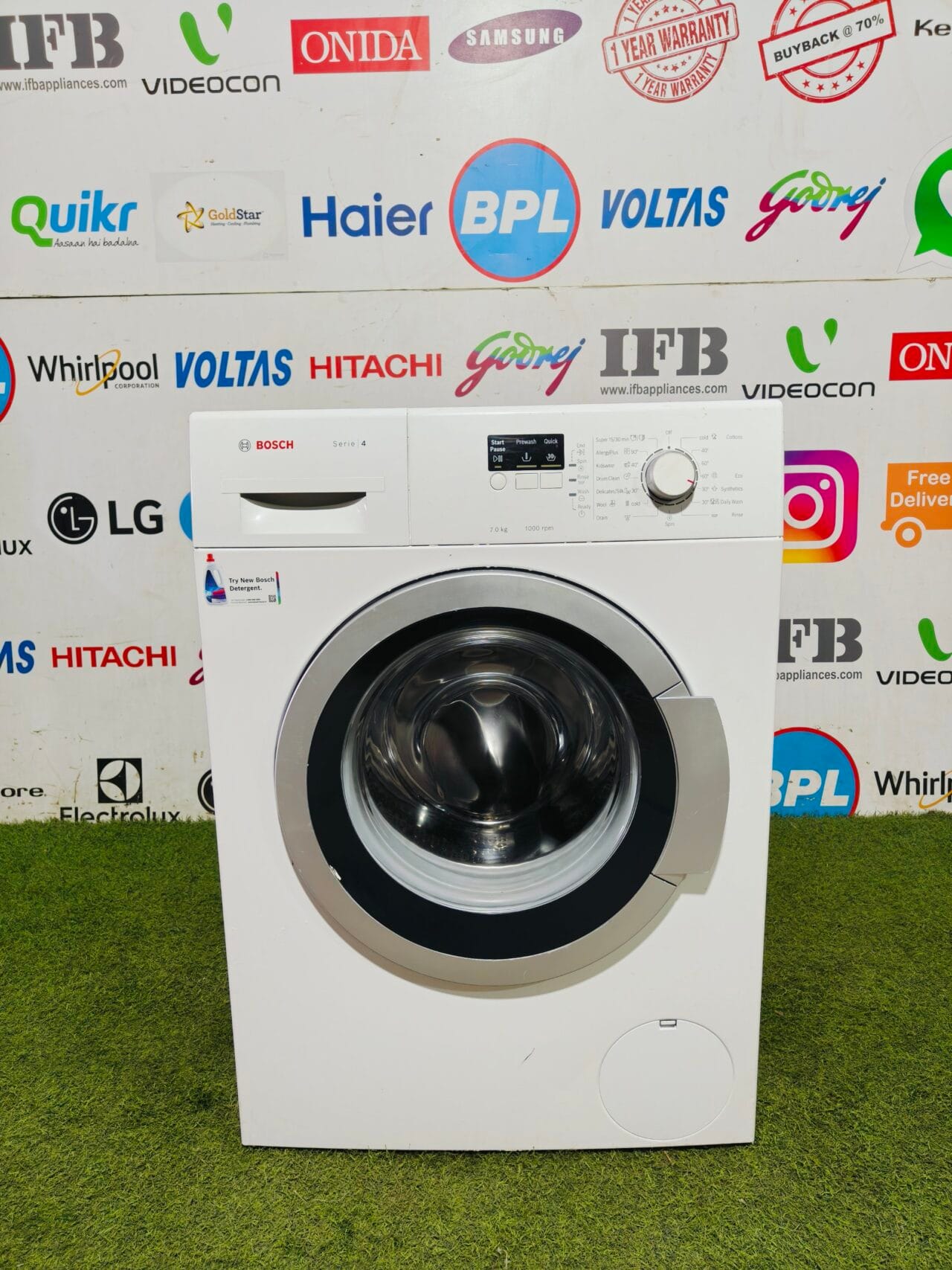 Bosch series 4 / 1000 RPM 7 kg gently used fully automatic front load washing machine