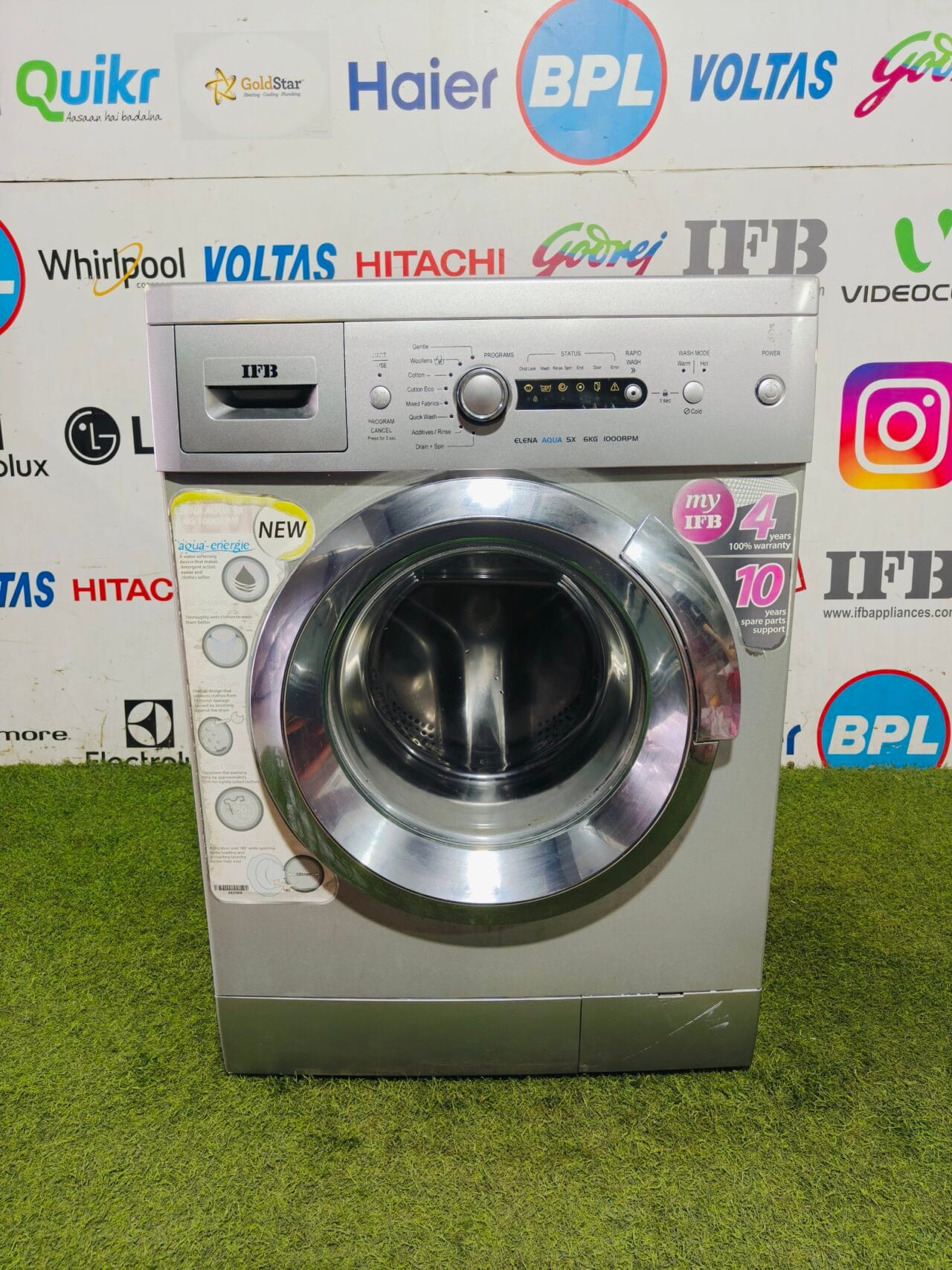 IFB elena aqua 6 kg silver in colour fully automatic front load washing machine