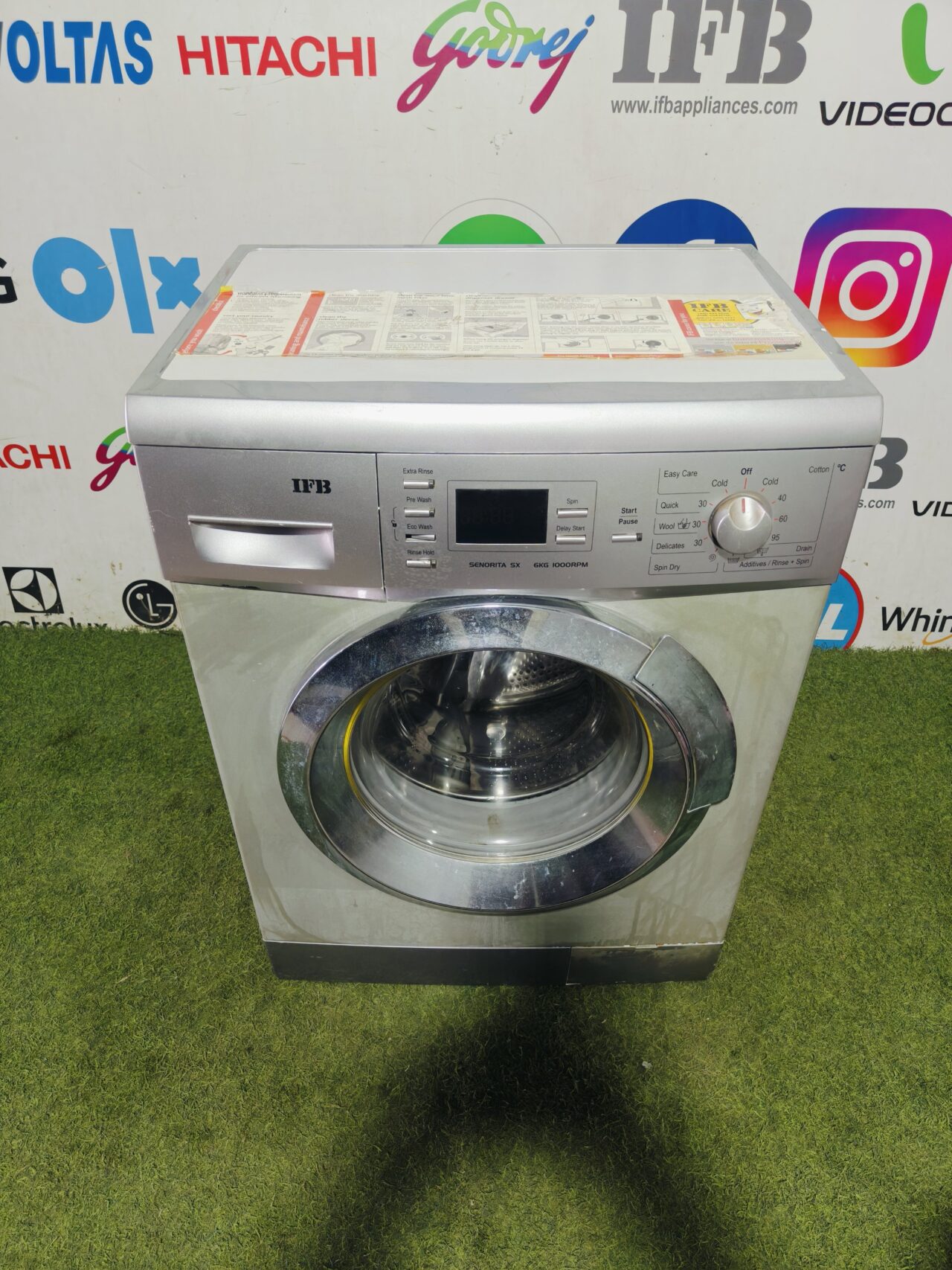 IFB senorita sx 6 kg 1000 RPM with digital time display silver in colour fully automatic front load washing machine - Image 2