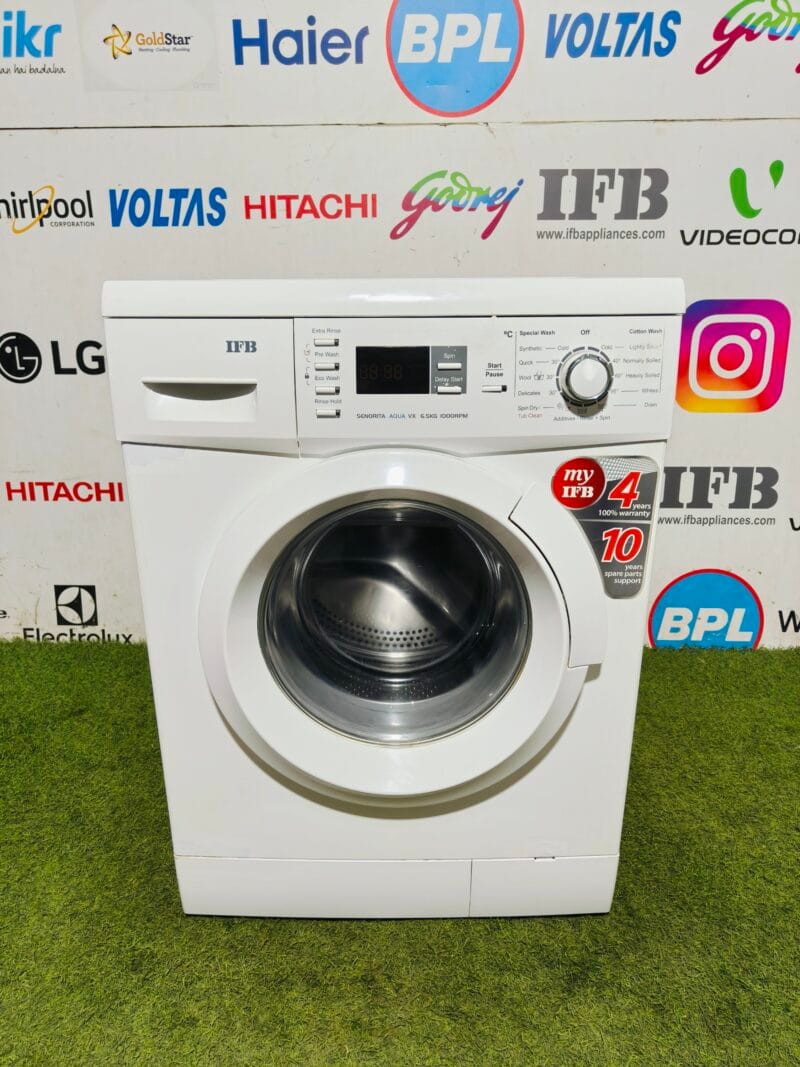 IFB Senorita Aqua VX 6.5 kg full white in colour with digital display fully automatic front load washing machine