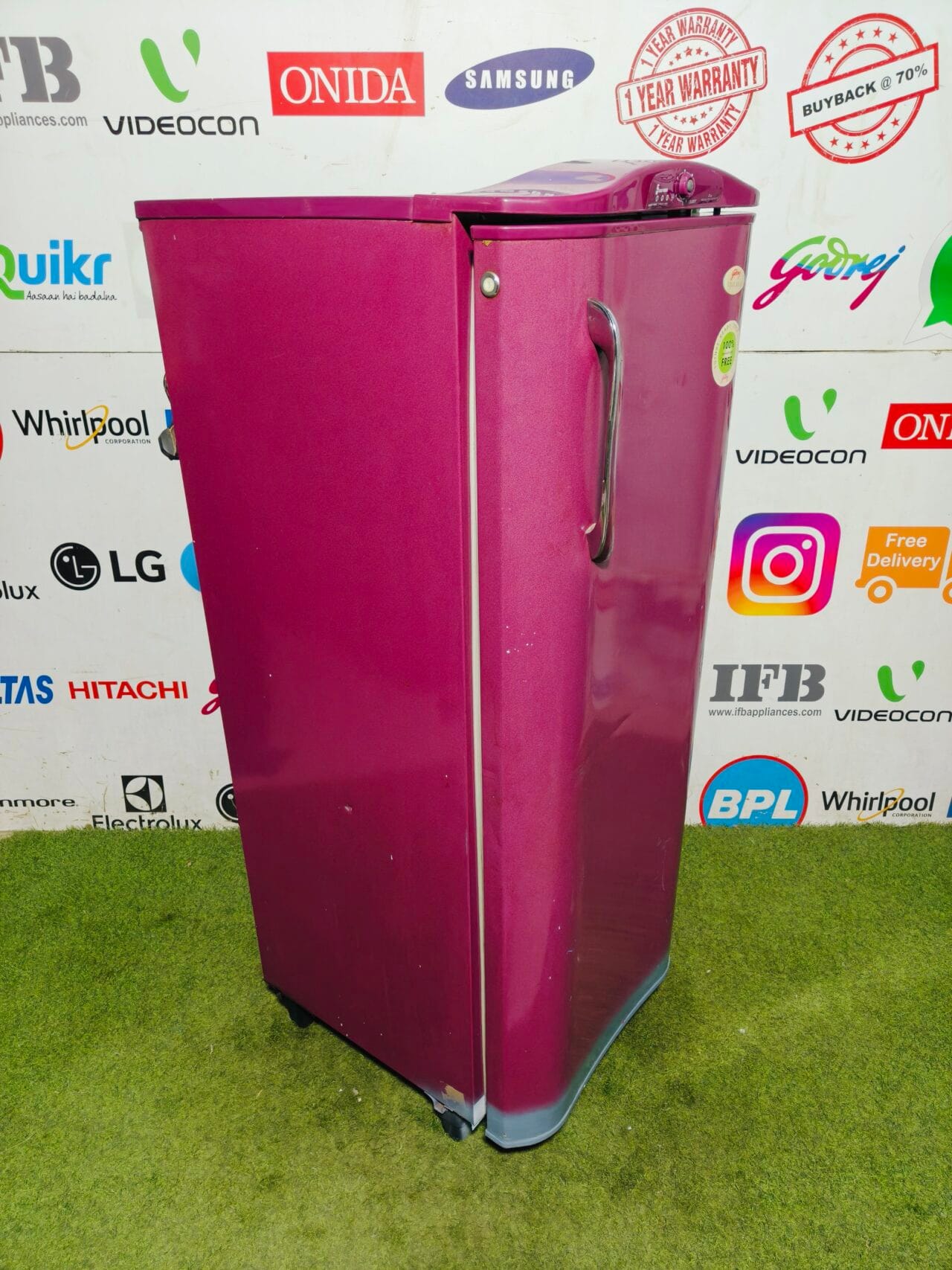 godrej cold gold infinity purple in colour 220 ltr used single door refrigerator - Image 4