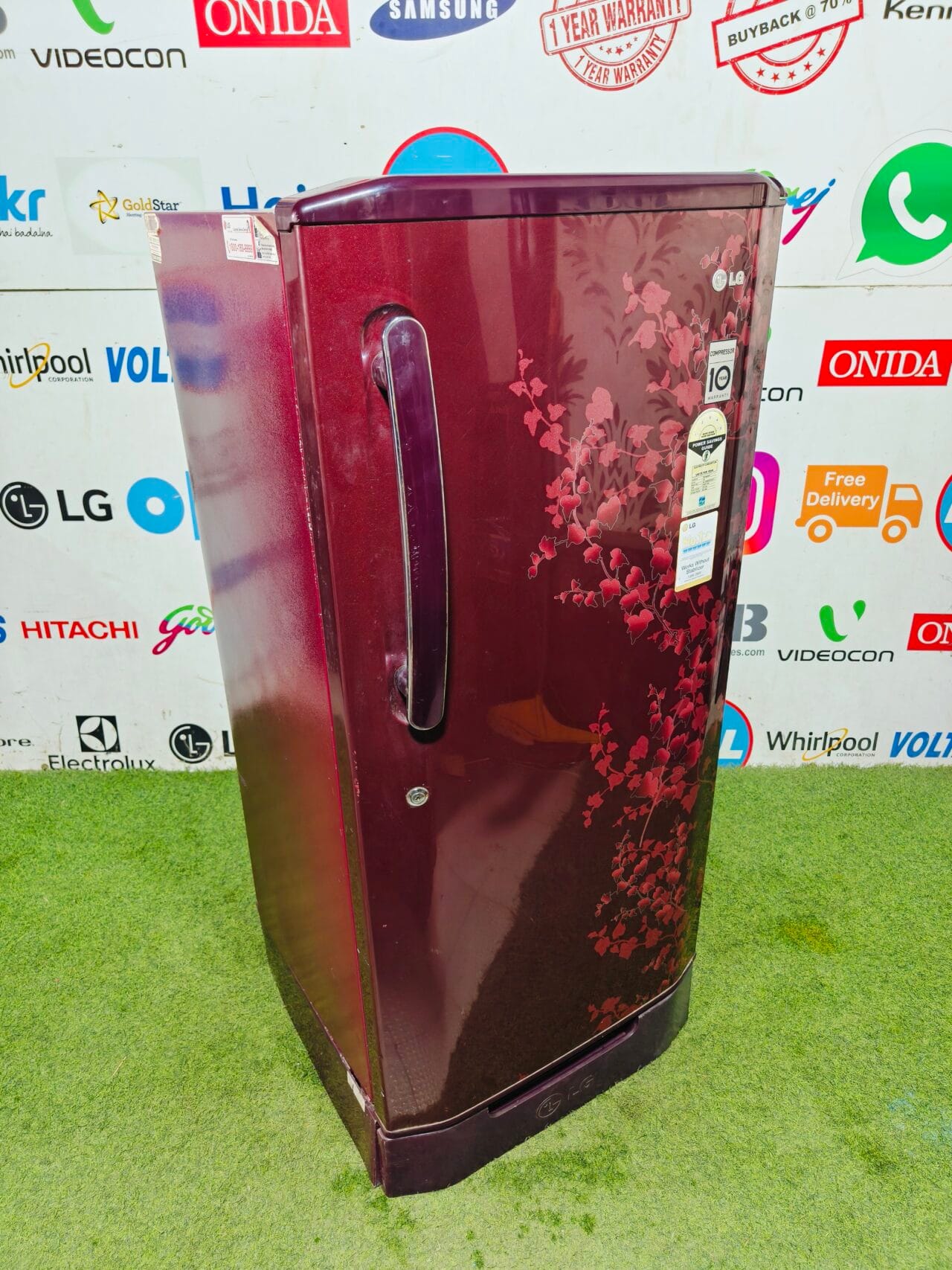 LG 5 star energy rating inbuilt stabiliser 200 ltr with base stand and onion tray Gently used flower model single door refrigerator - Image 5