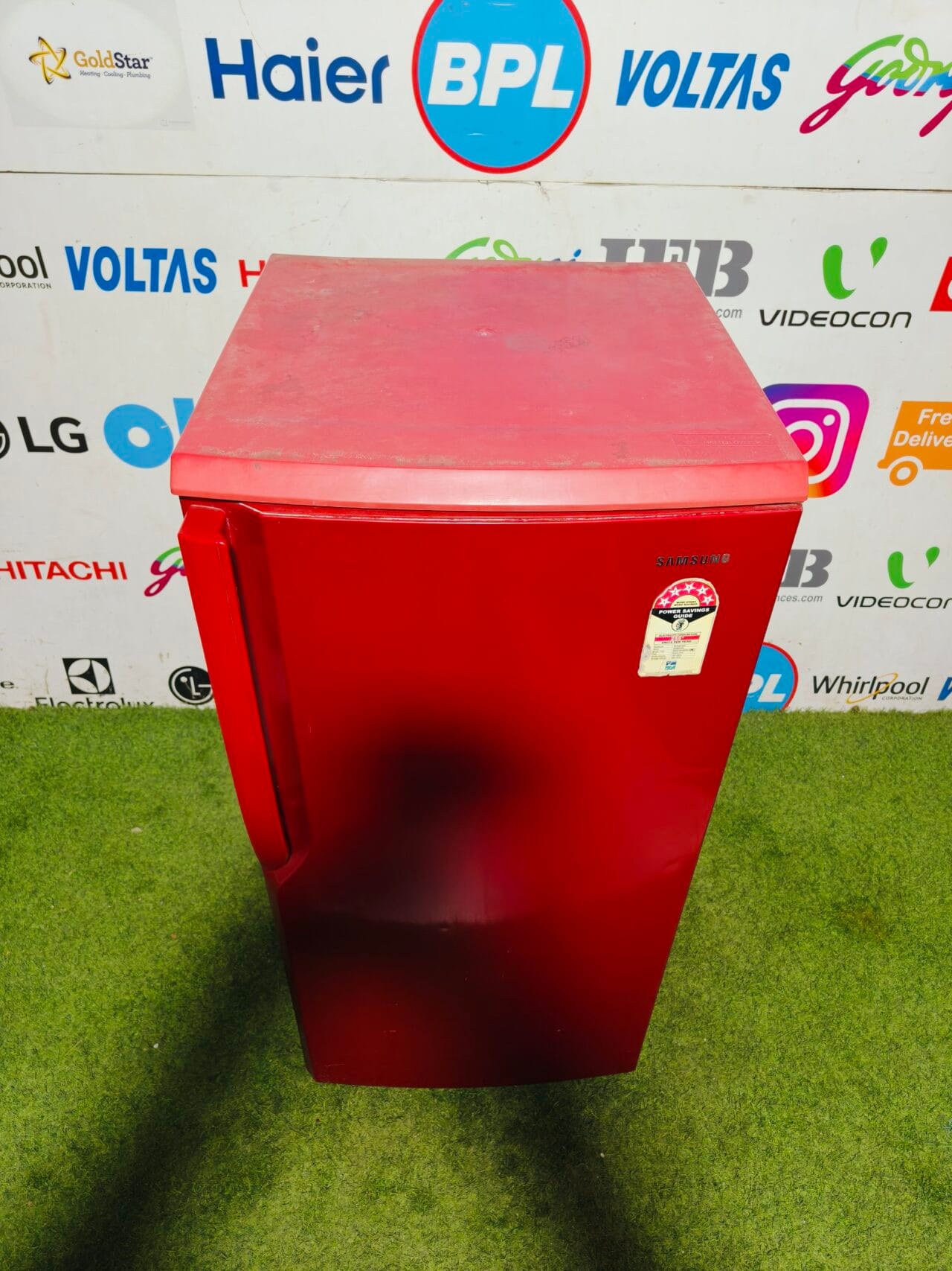 Samsung 5 star energy rating inbuilt stabiliser bright red in colour 190 ltr single door refrigerator - Image 2