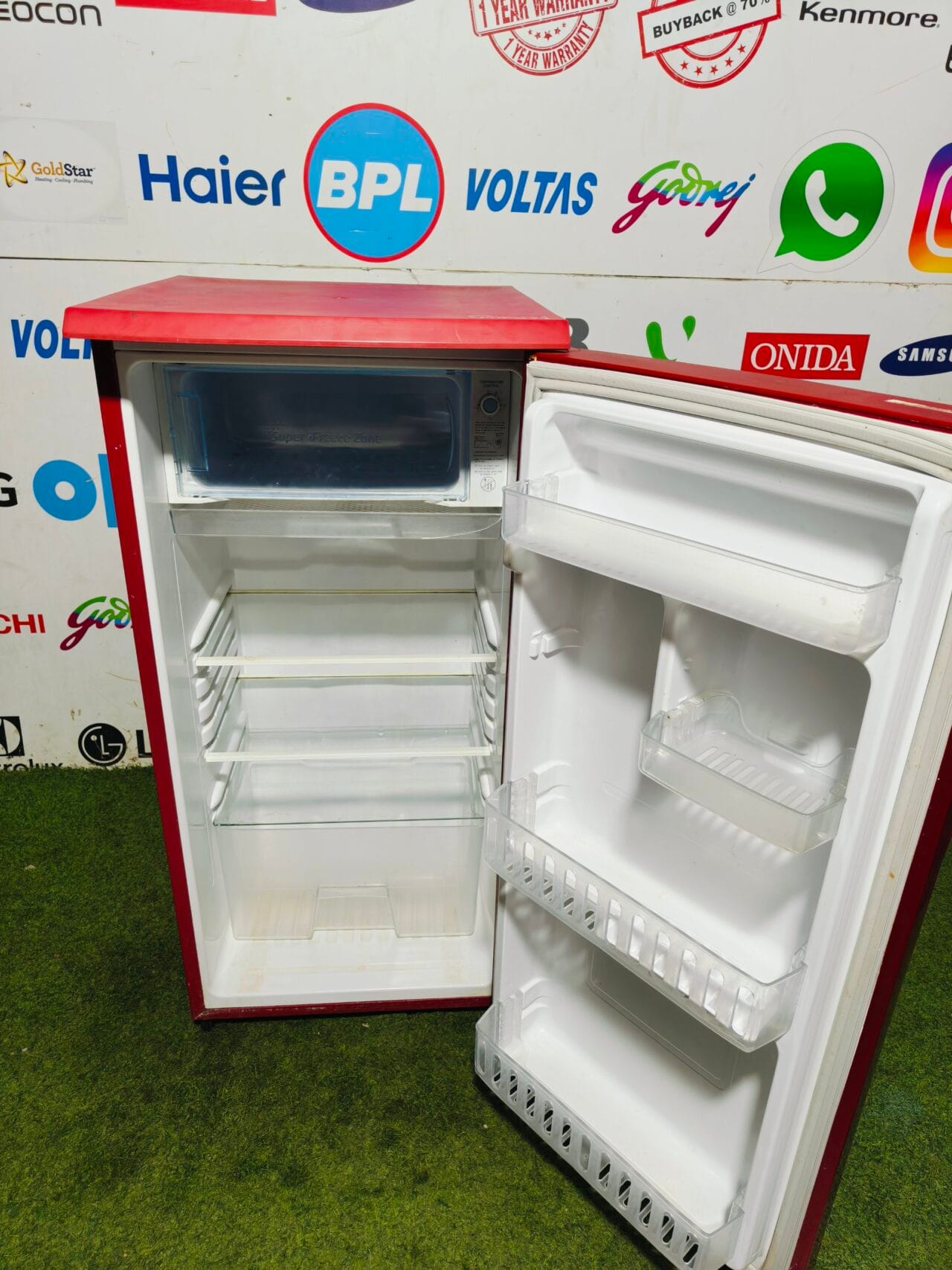 Samsung 5 star energy rating inbuilt stabiliser bright red in colour 190 ltr single door refrigerator - Image 3