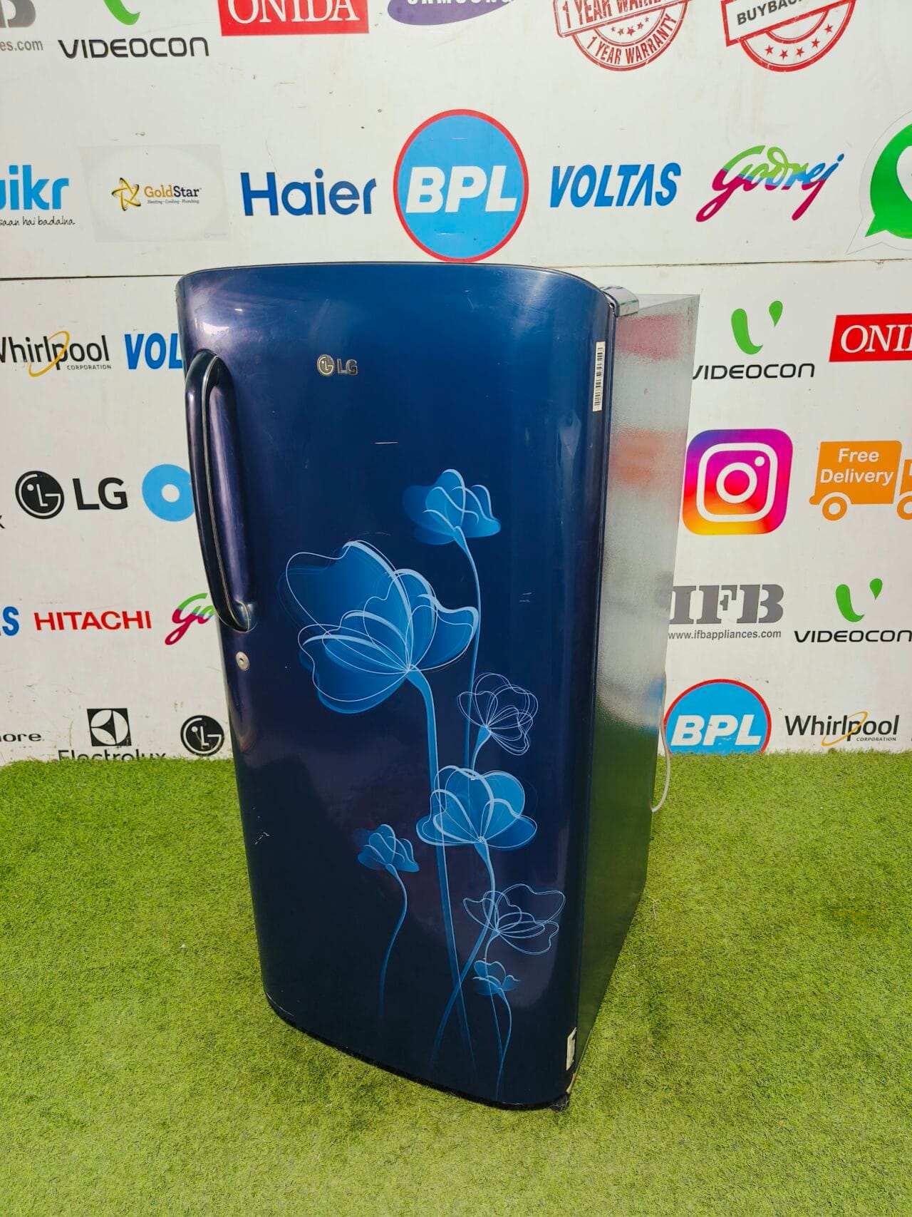 LG 4 star energy rating inbuilt stabiliser blue flower model 190 ltr single door refrigerator - Image 5