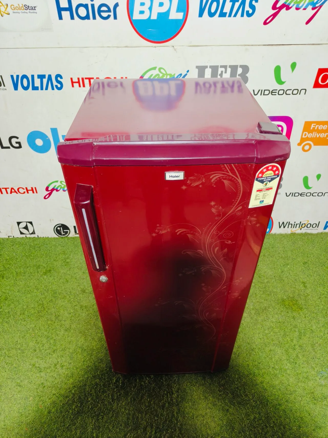 haier 5 star energy rating inbuilt stabiliser red flower model 190 ltr single door refrigerator - Image 2