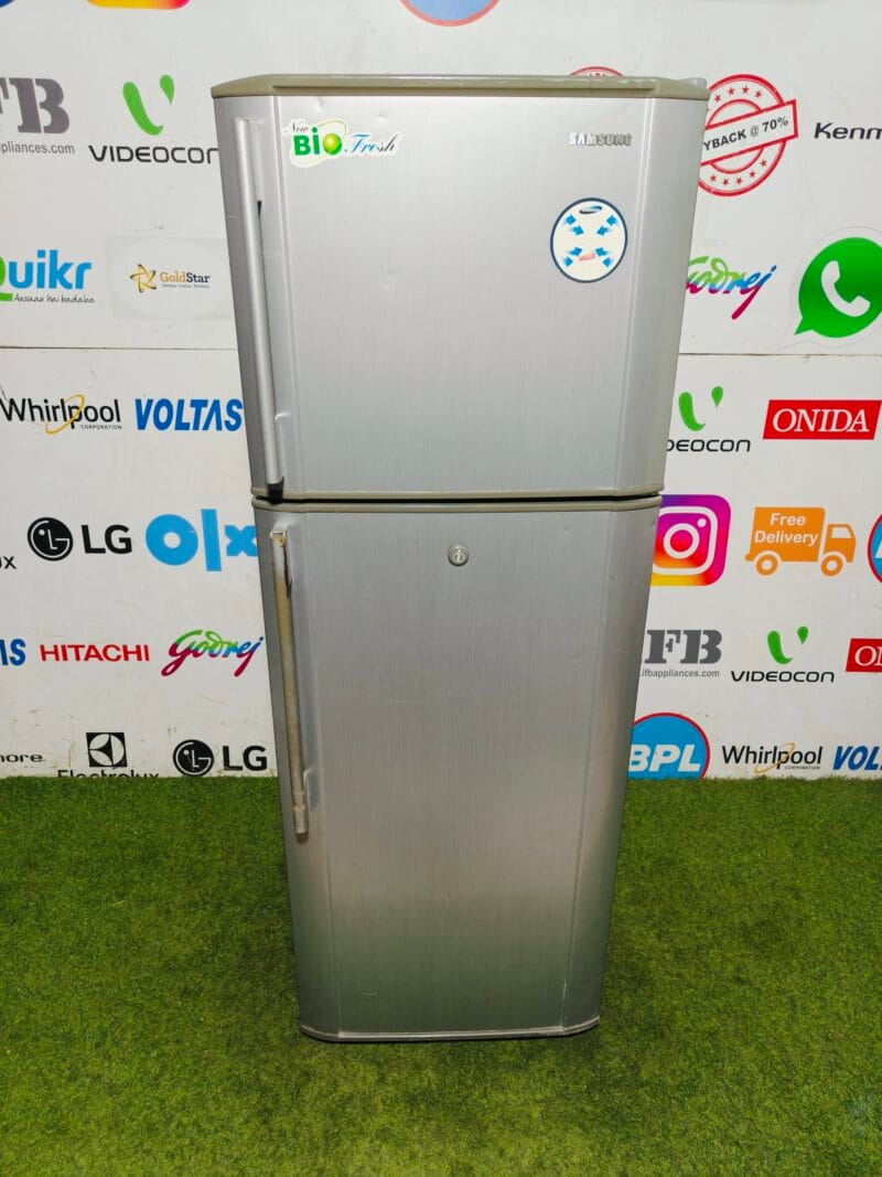 Samsung bio fresh 4 star energy rating inbuilt stabiliser silver in colour 280 ltr double door refrigerator