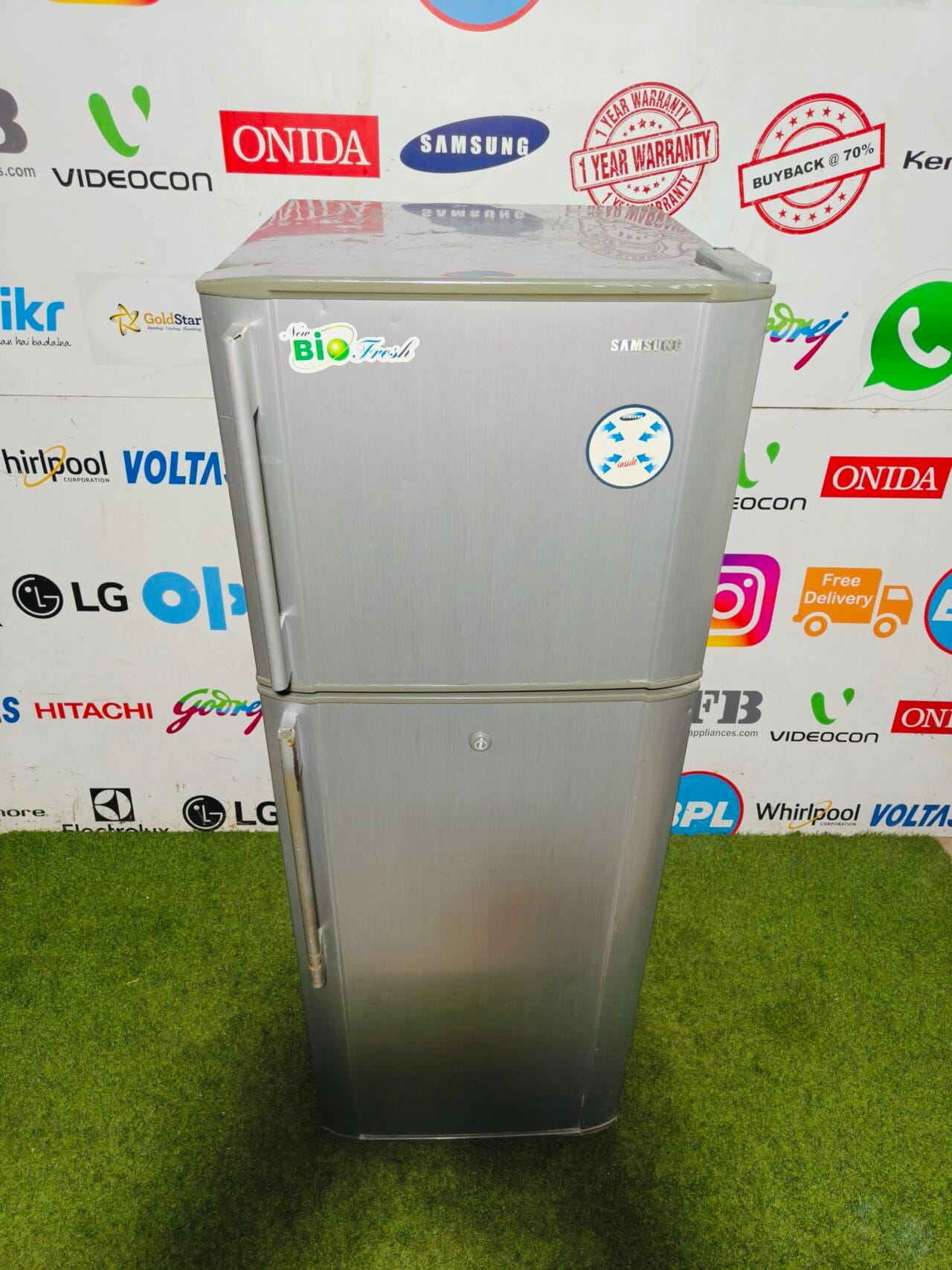 Samsung bio fresh 4 star energy rating inbuilt stabiliser silver in colour 280 ltr double door refrigerator - Image 2