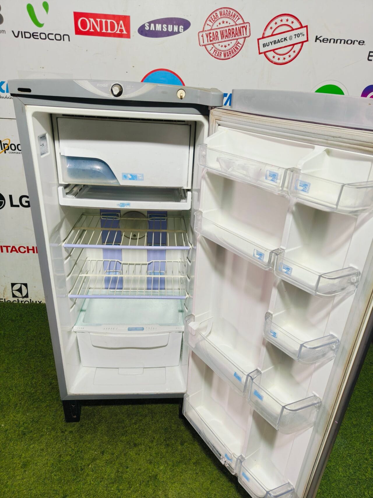 Godrej edge five star energy rating inbuilt stabiliser silver in colour 200 lte used single door refrigerator - Image 3