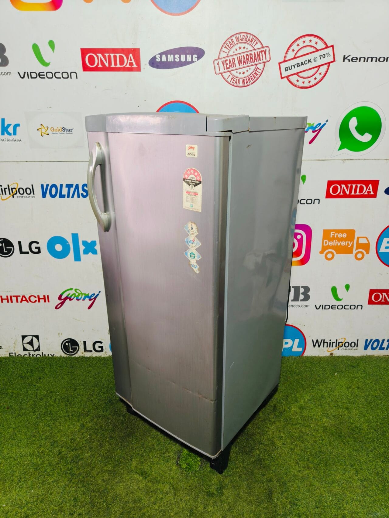 Godrej edge five star energy rating inbuilt stabiliser silver in colour 200 lte used single door refrigerator - Image 5