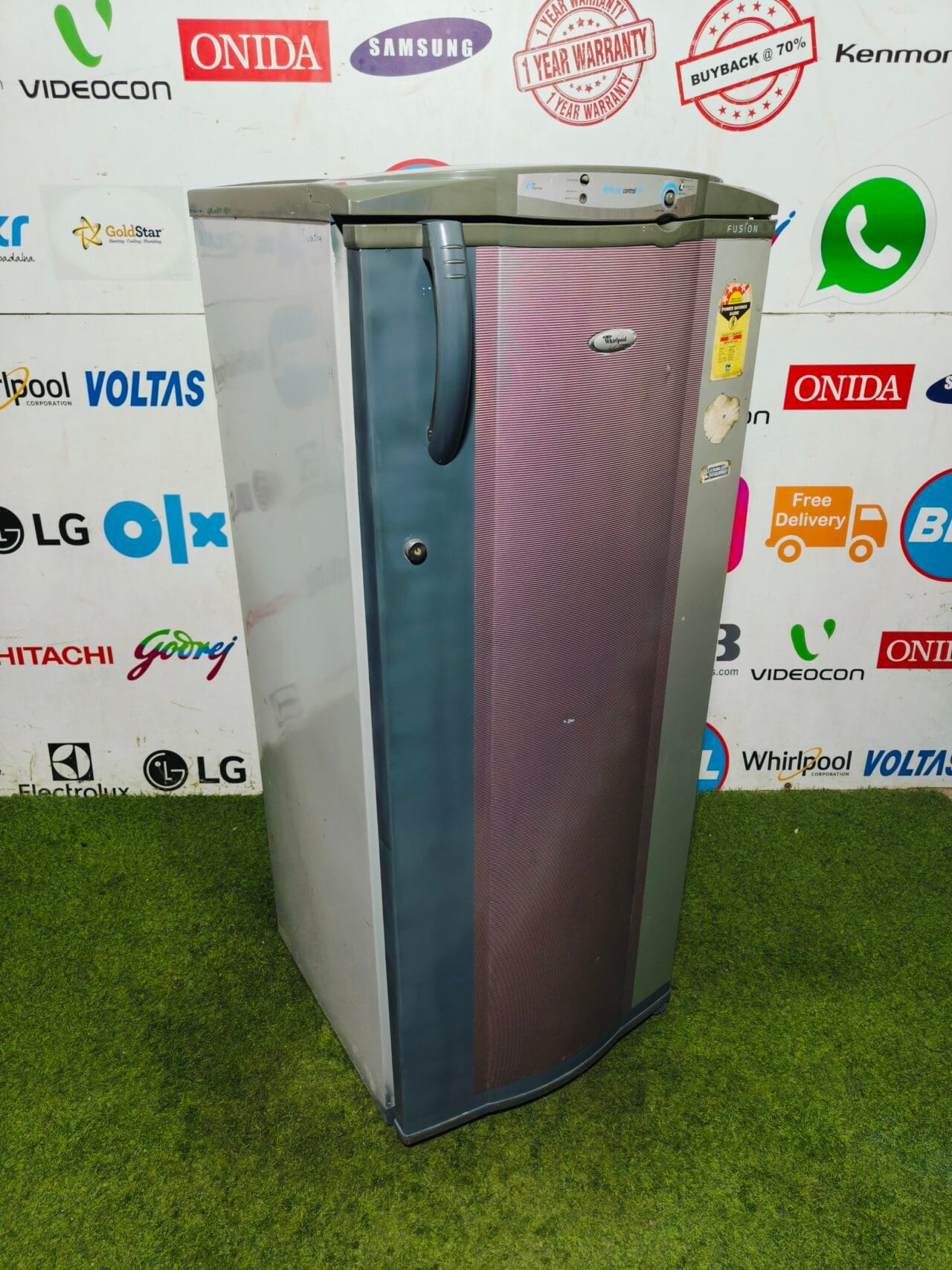 whirlpool 6th sense fusion 4 star energy rating inbuilt stabiliser 200 ltr double colour used single door refrigerator - Image 5