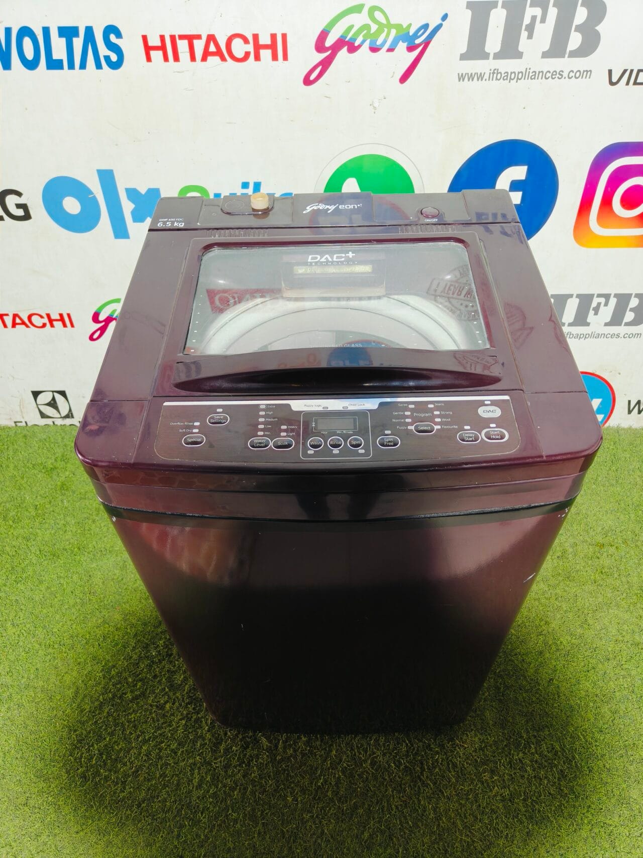 Godrej Eon dac + technology 6.5 kg maroon in colourful automatic top load washing machine - Image 2