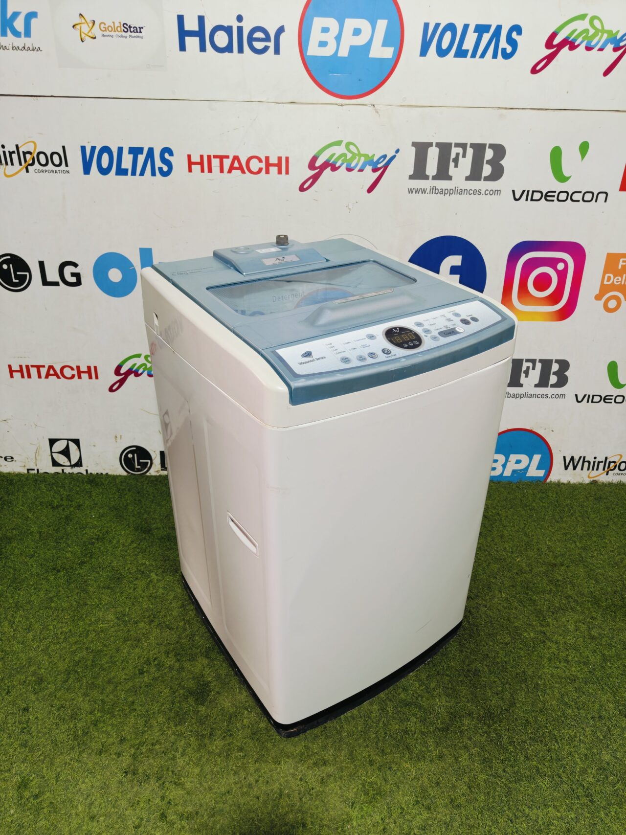 Samsung diamond drum AG plus silver nano technology white and blue in colour 6 kg like new condition fully automatic top load washing machine - Image 4