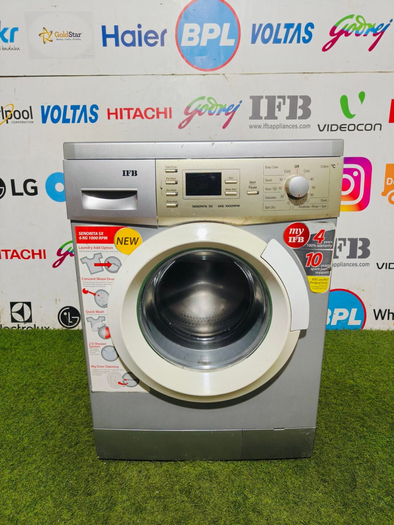 IFB senorita sx 6 kg silver in colour fully automatic front load washing machine